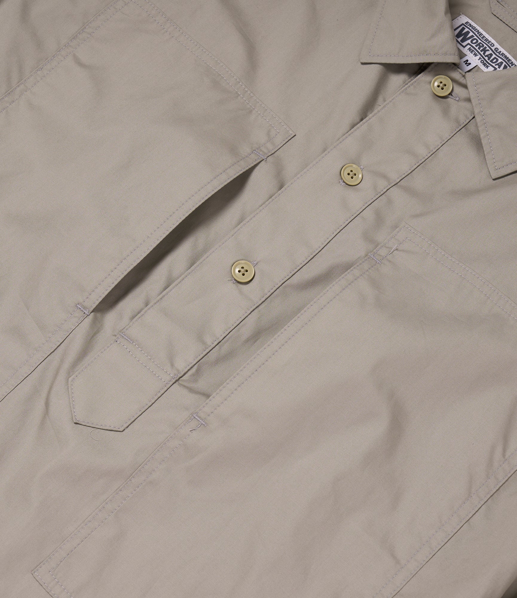 Army Pop Over Shirt - Lt.Grey Superfine Poplin