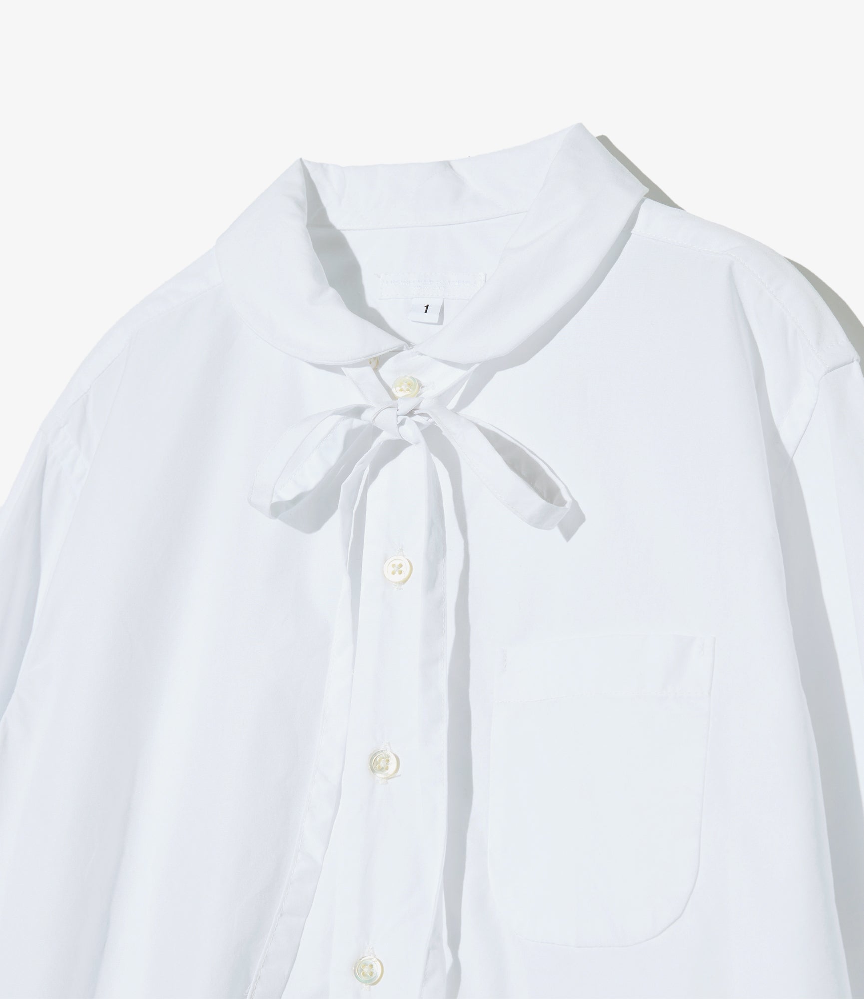 Women's Rounded Collar Shirt - White 100's 2 Ply Broadcloth