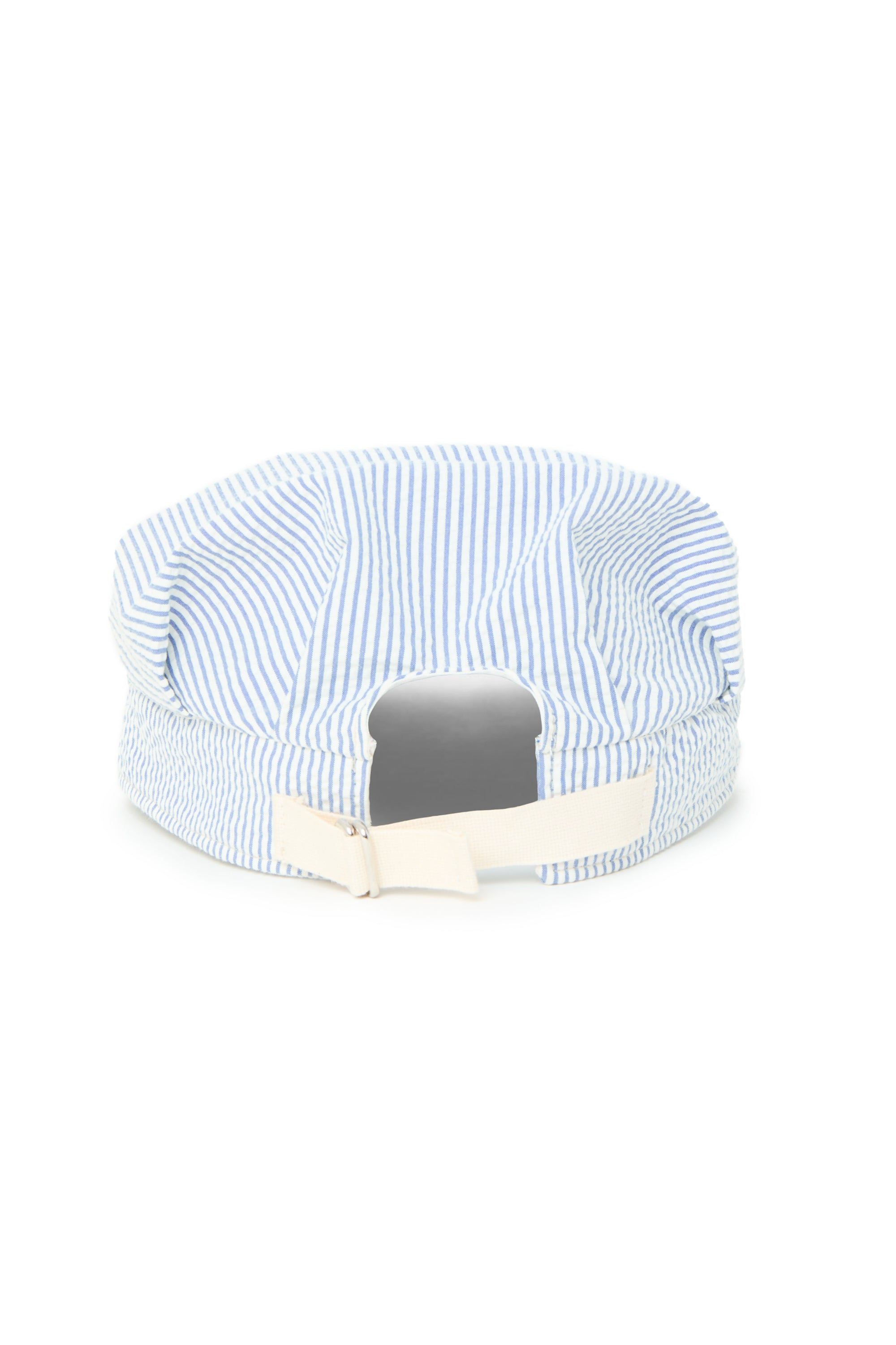 EG x Roy Roger's Workwear - Railroad Cap - Off White/Sky Washed Seersucker