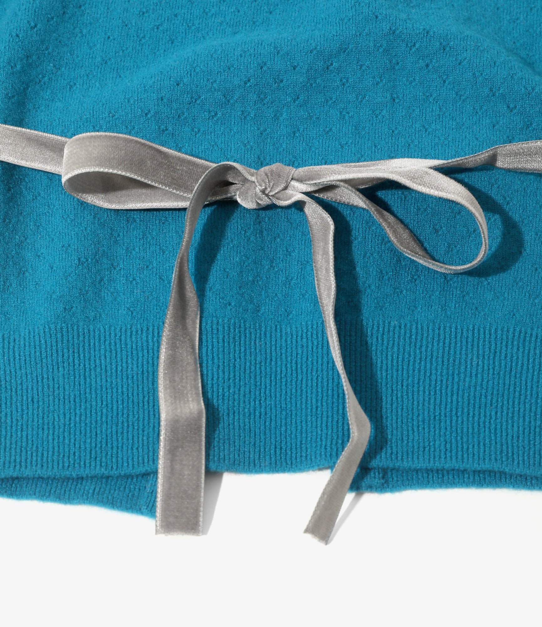 Ribbon Cardigan - Blue - Boiled Knit
