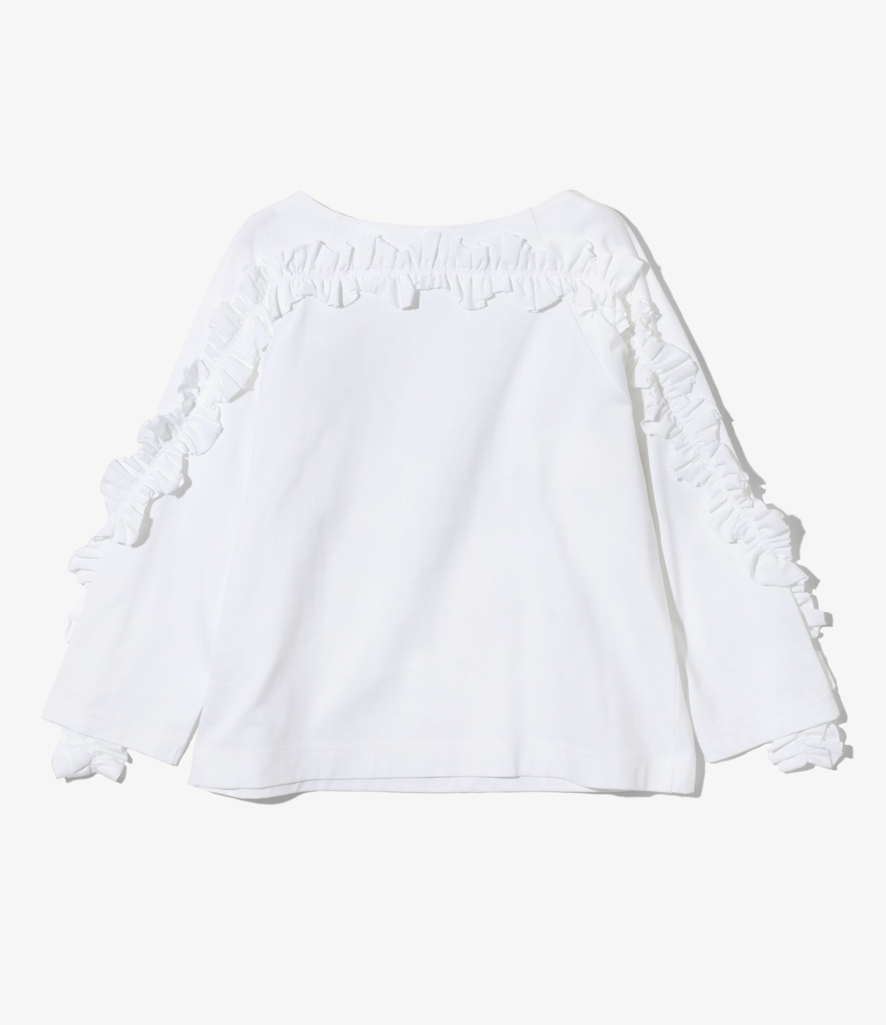 Swallow Frill Basque Shirt - White
