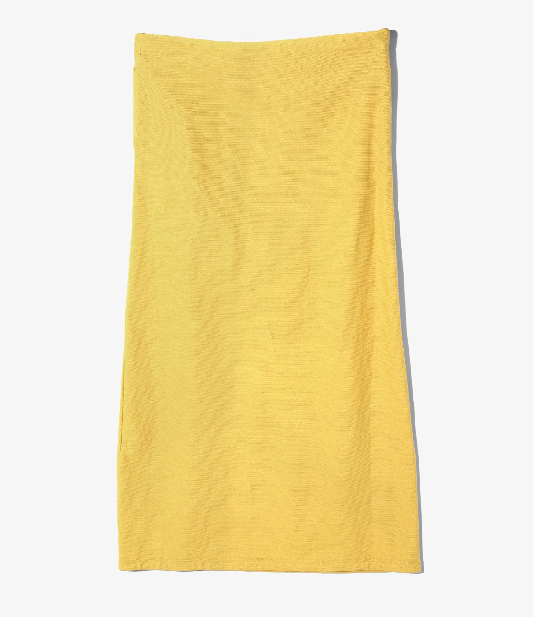 Deep Slit Skirt - Yellow - French Terry
