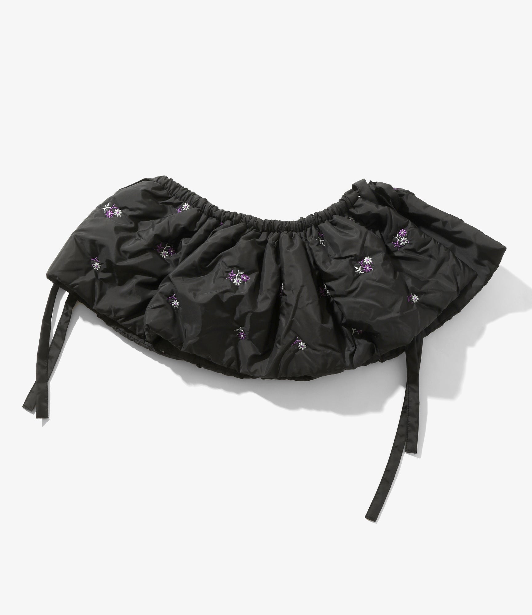 Padded Variation Apron - Black - Original Floral Embroidery