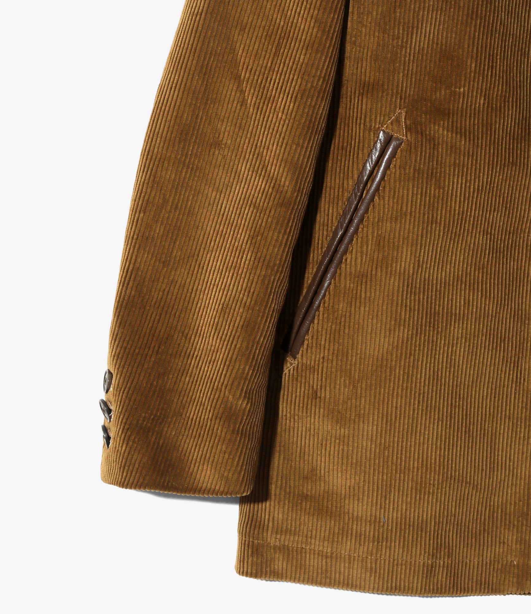 Zipped Travel Jacket - Tan - 8W Corduroy