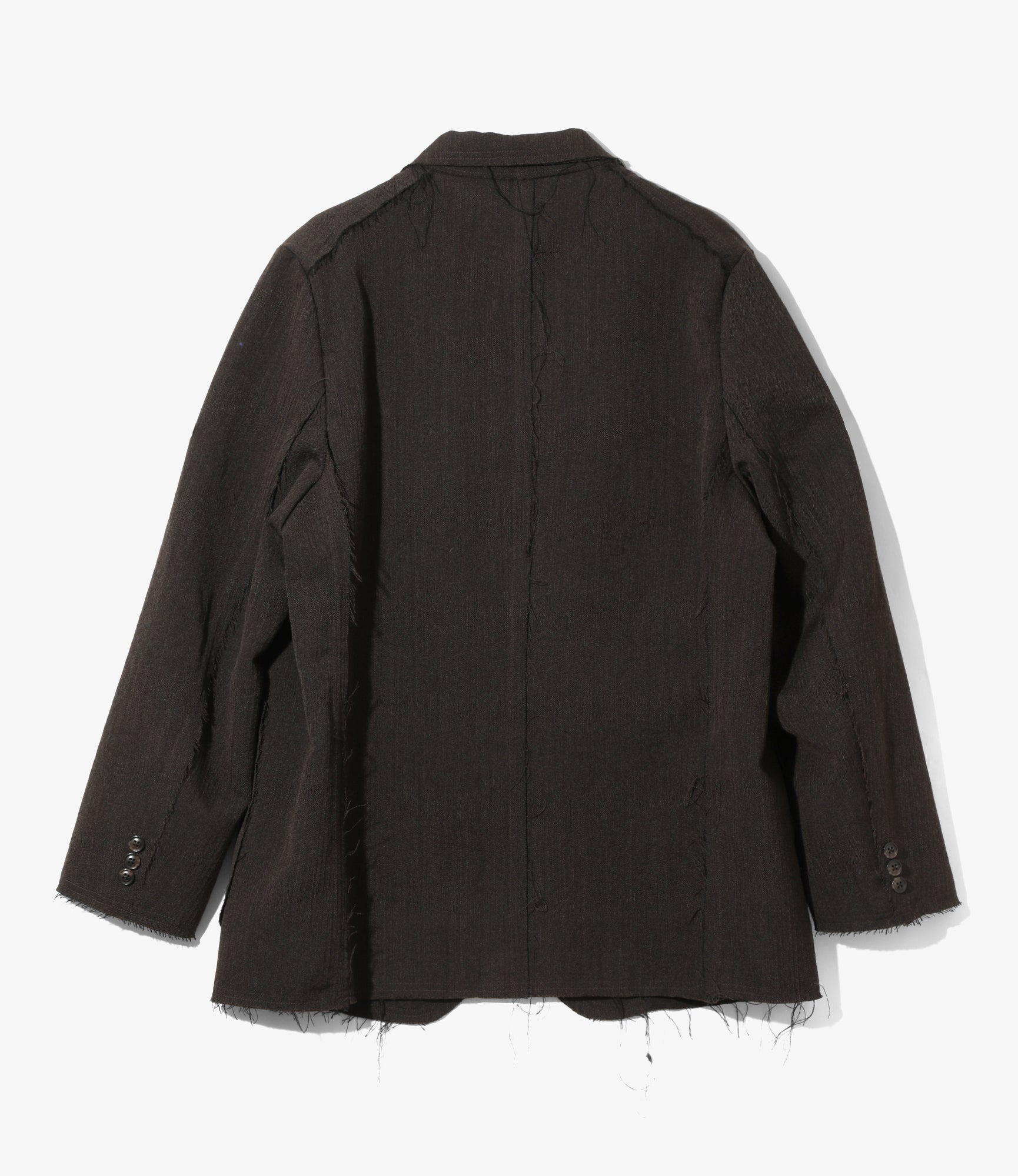 Raw Edge Jacket - Brown - W/L Herringbone