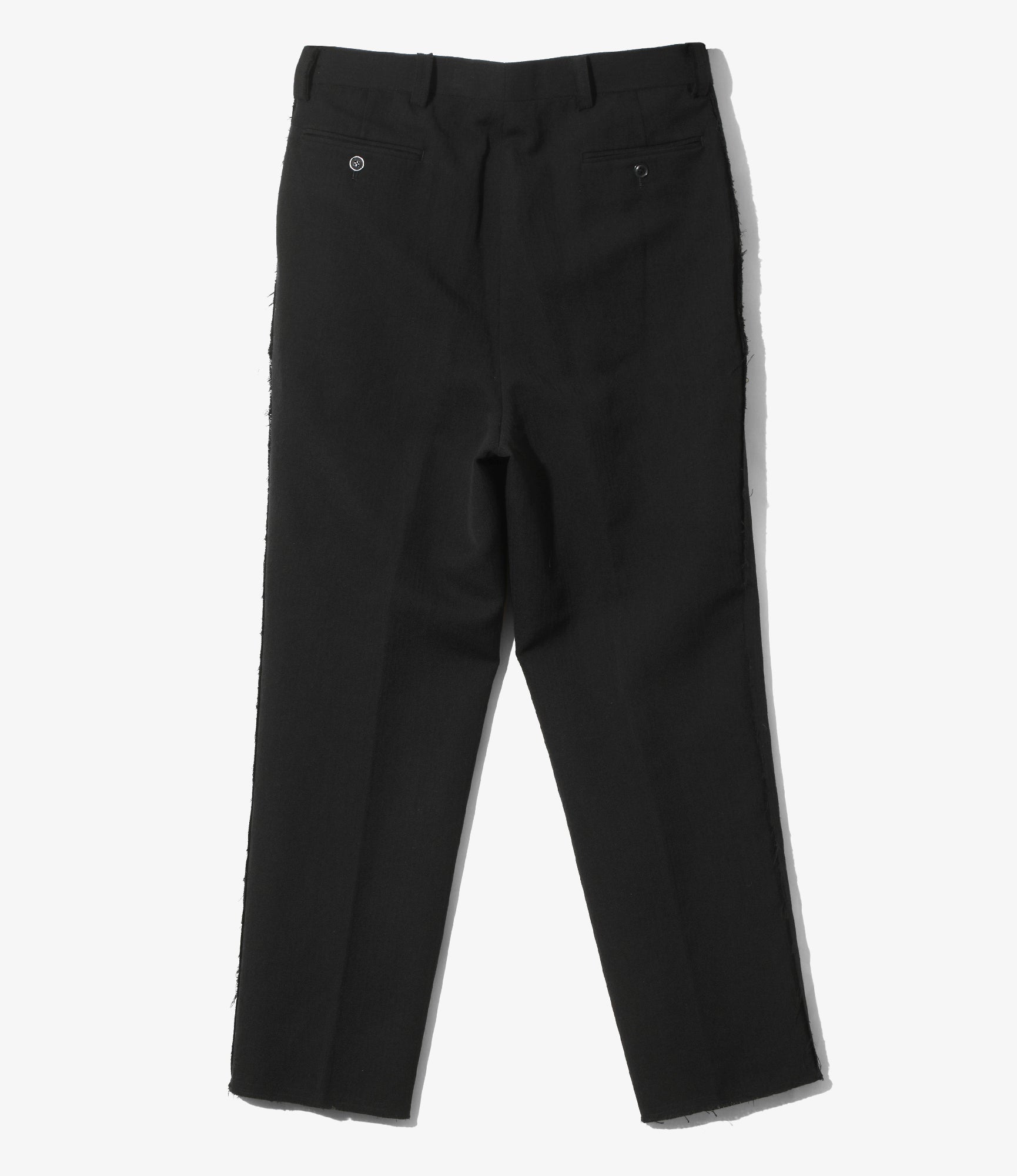 Women's Raw Edge Trouser - Black - W/L Herringbone