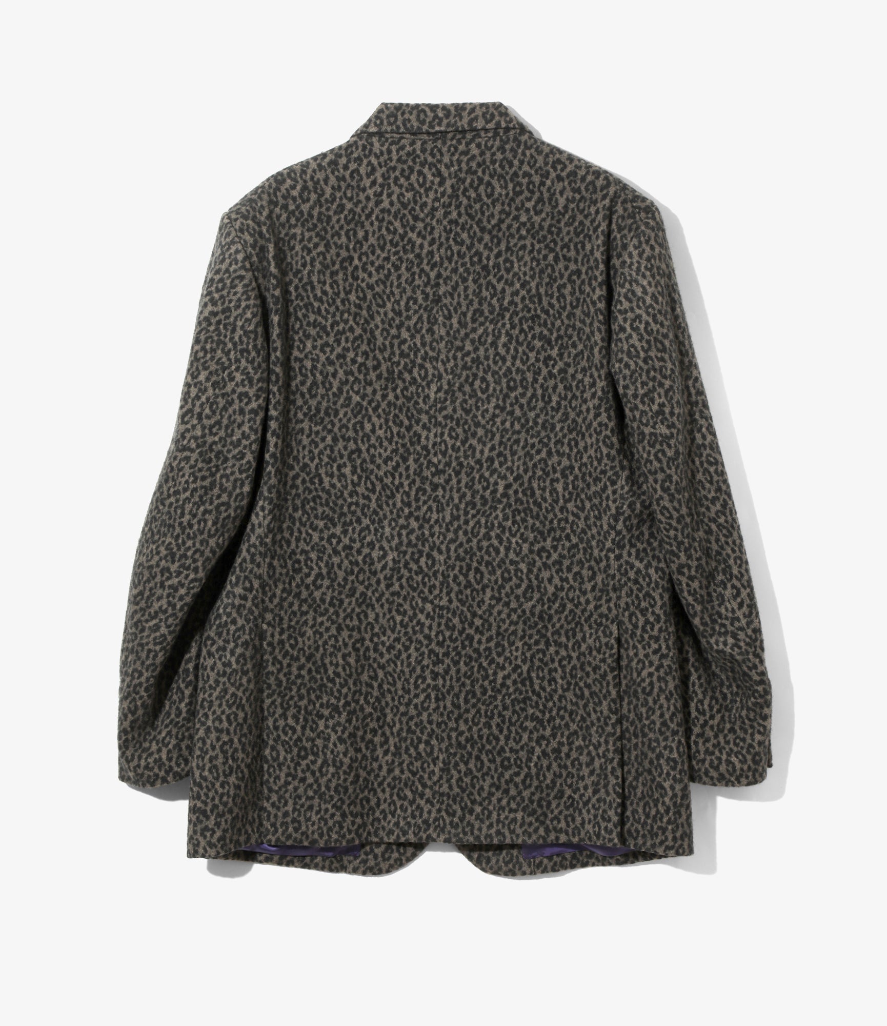 2B Jacket - Charcoal - Leopard Jacquard