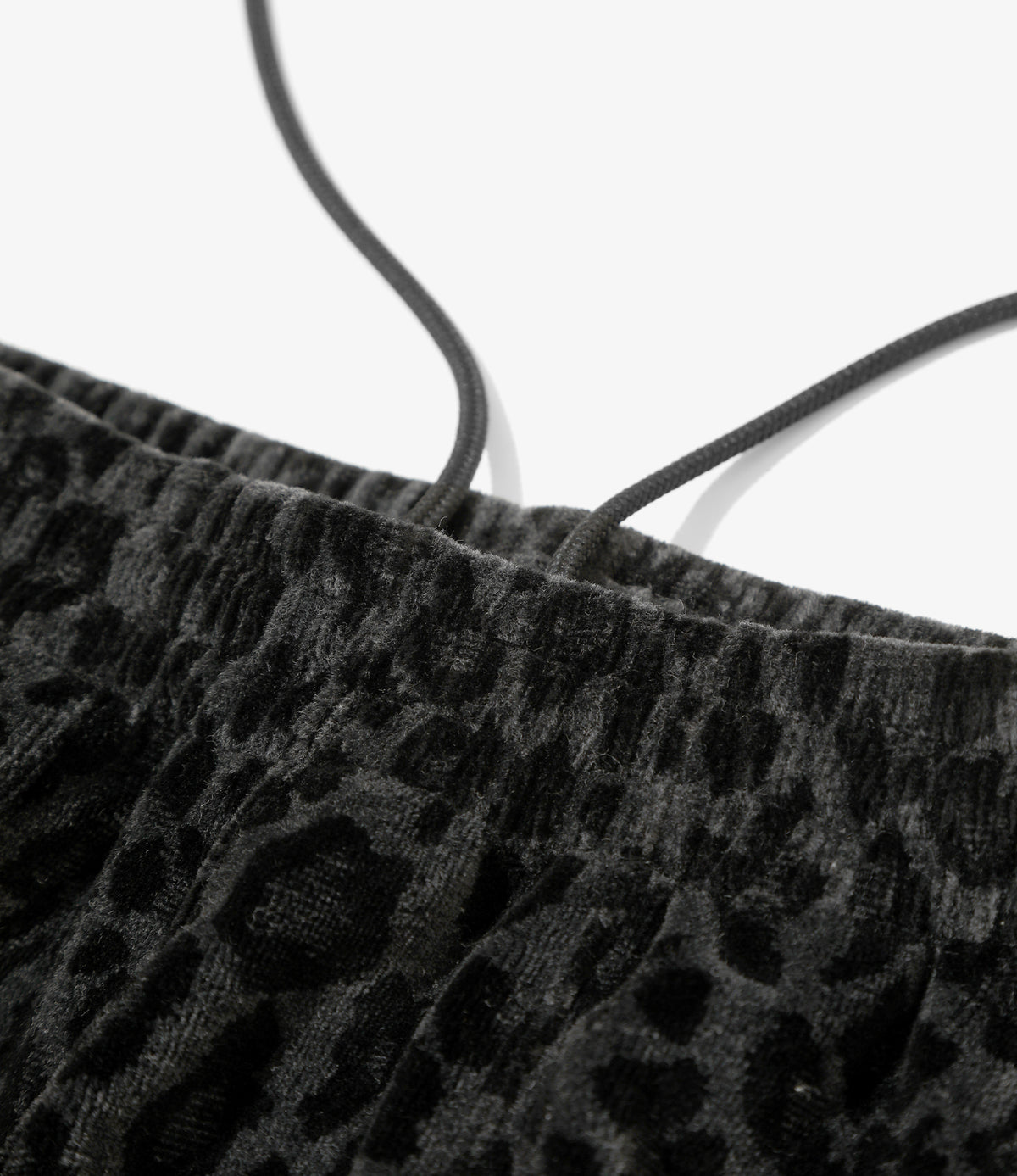 Needles - H.D. Track Pant - Black - Leopard Velour | Nepenthes America
