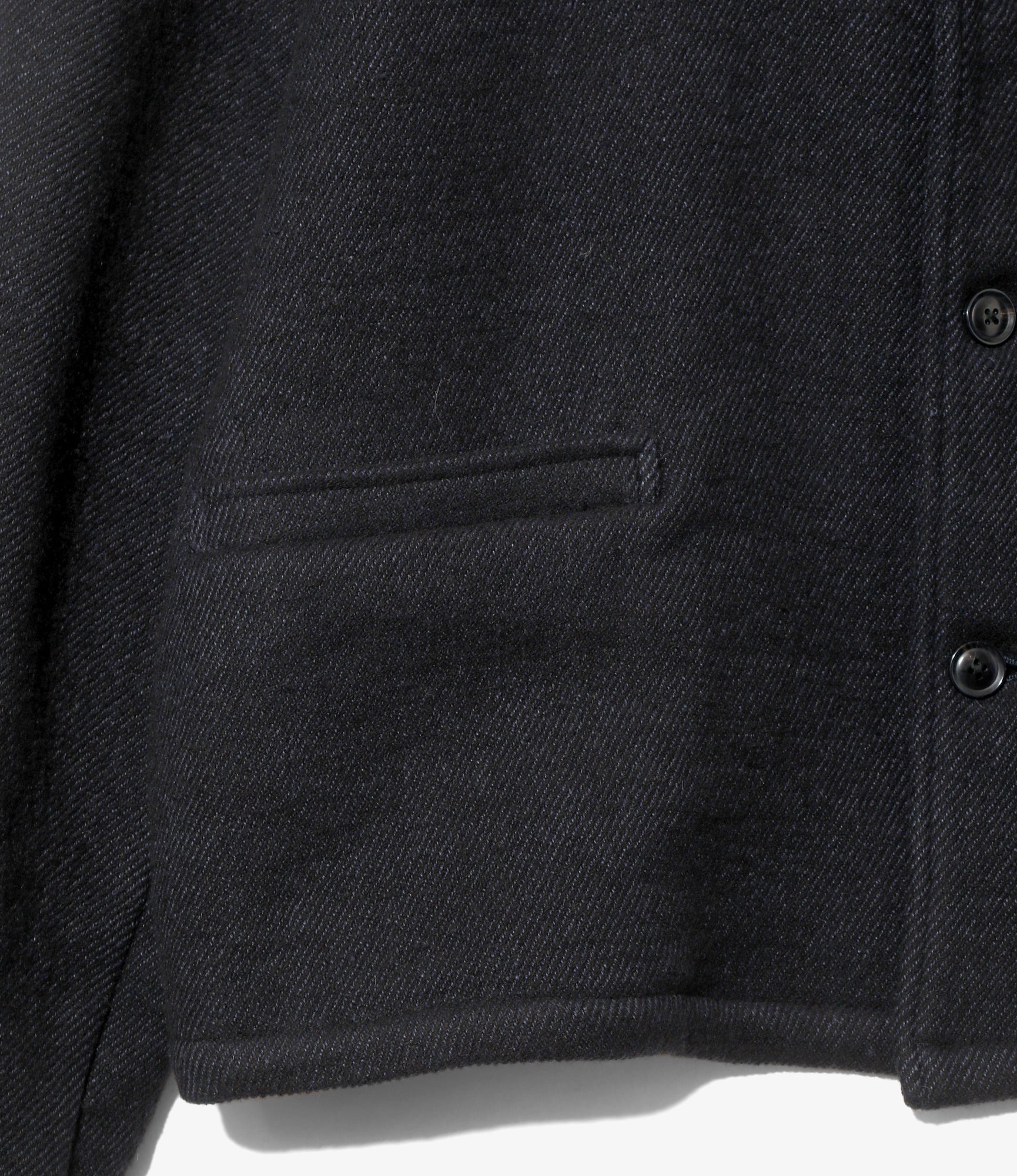 Stand Collar Jacket - Dk.Navy - Double Face Kersey