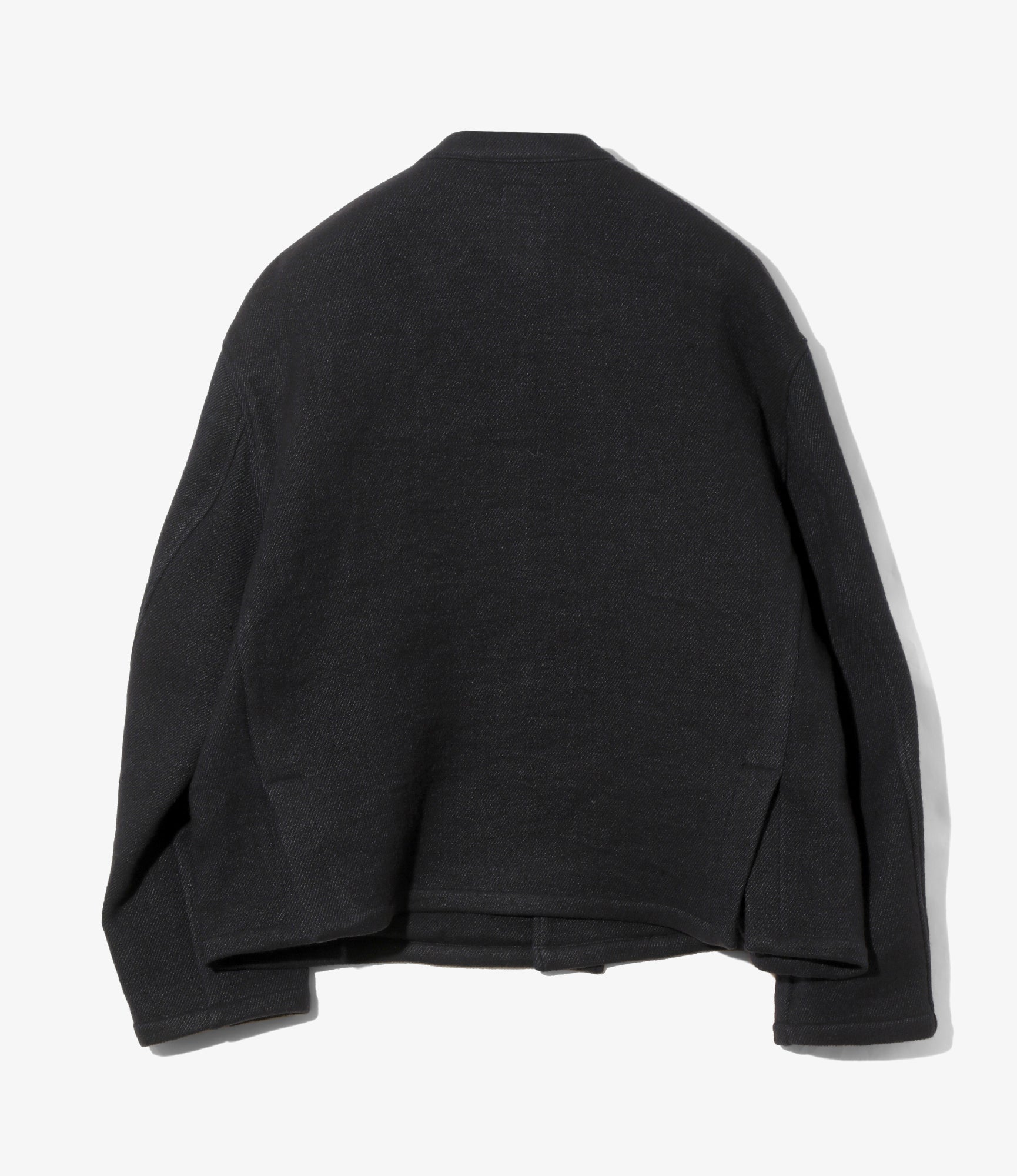 Stand Collar Jacket - Dk.Navy - Double Face Kersey