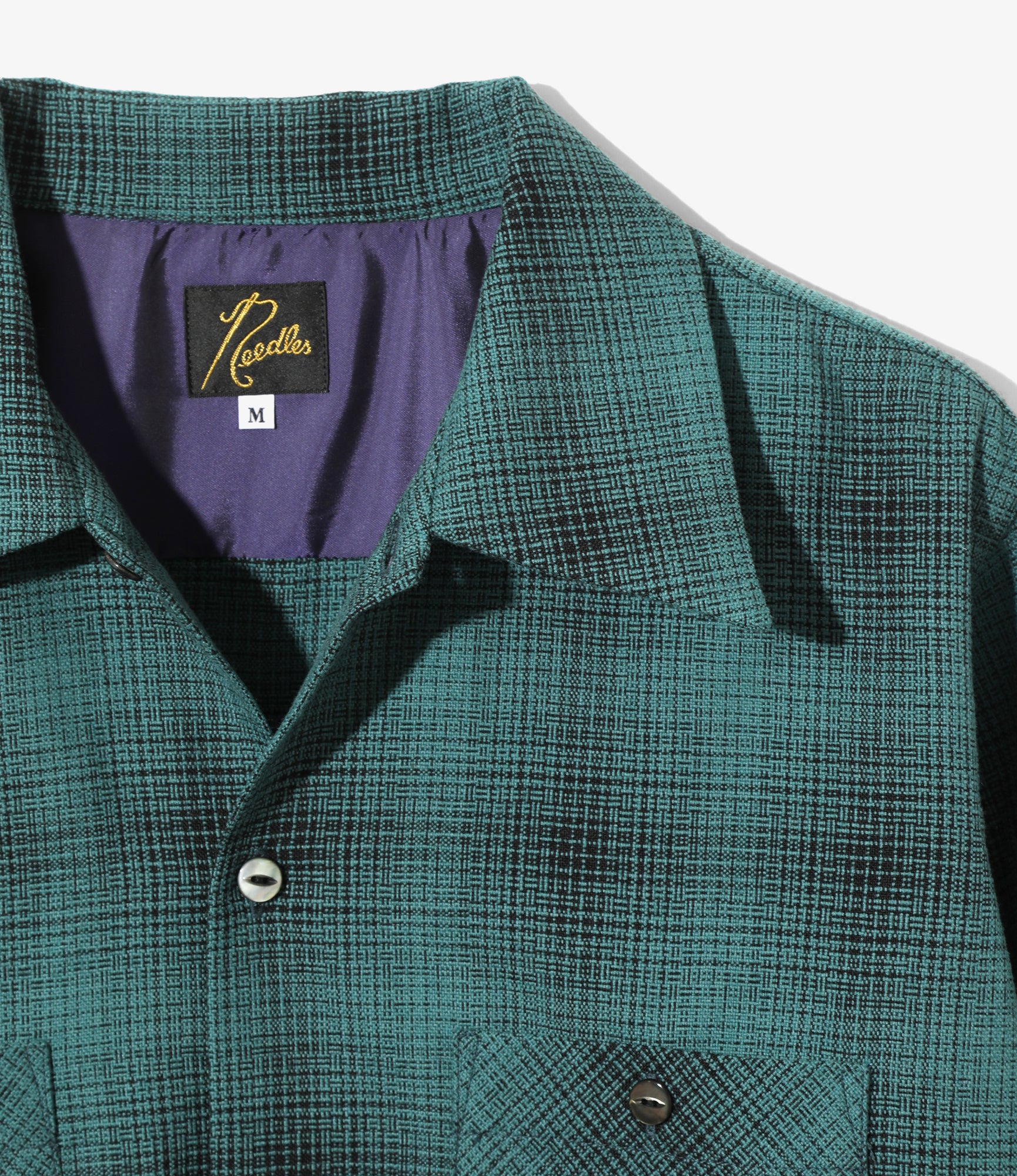 One-Up Shirt - Blue - Wool Shadow Plaid