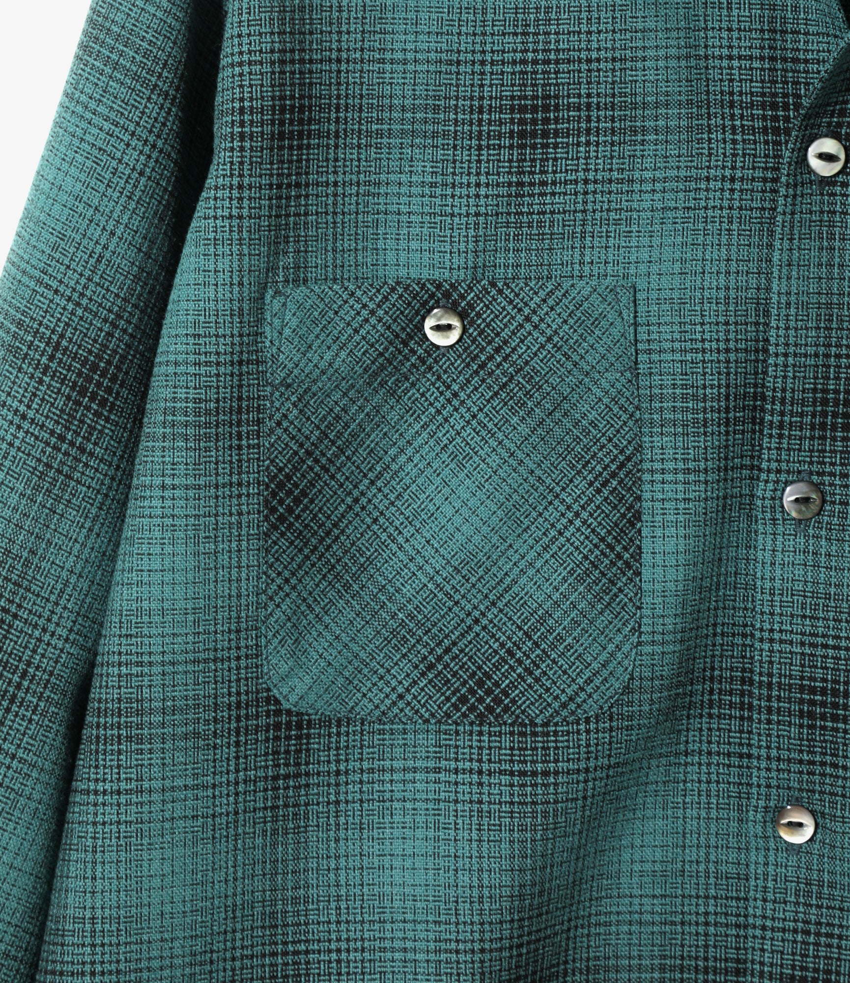 One-Up Shirt - Blue - Wool Shadow Plaid