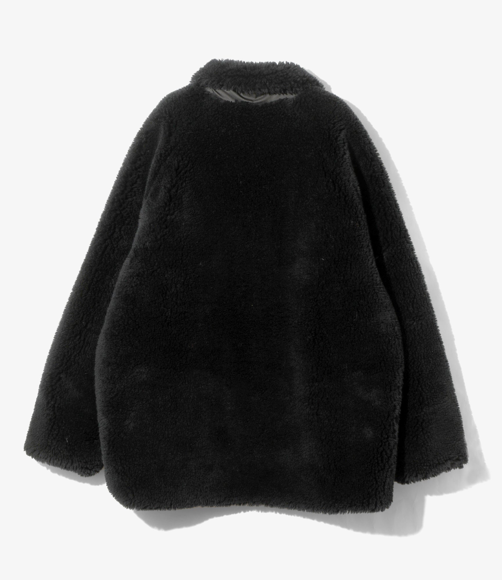Faux Fur Jacket - Black - Acrylic Pile