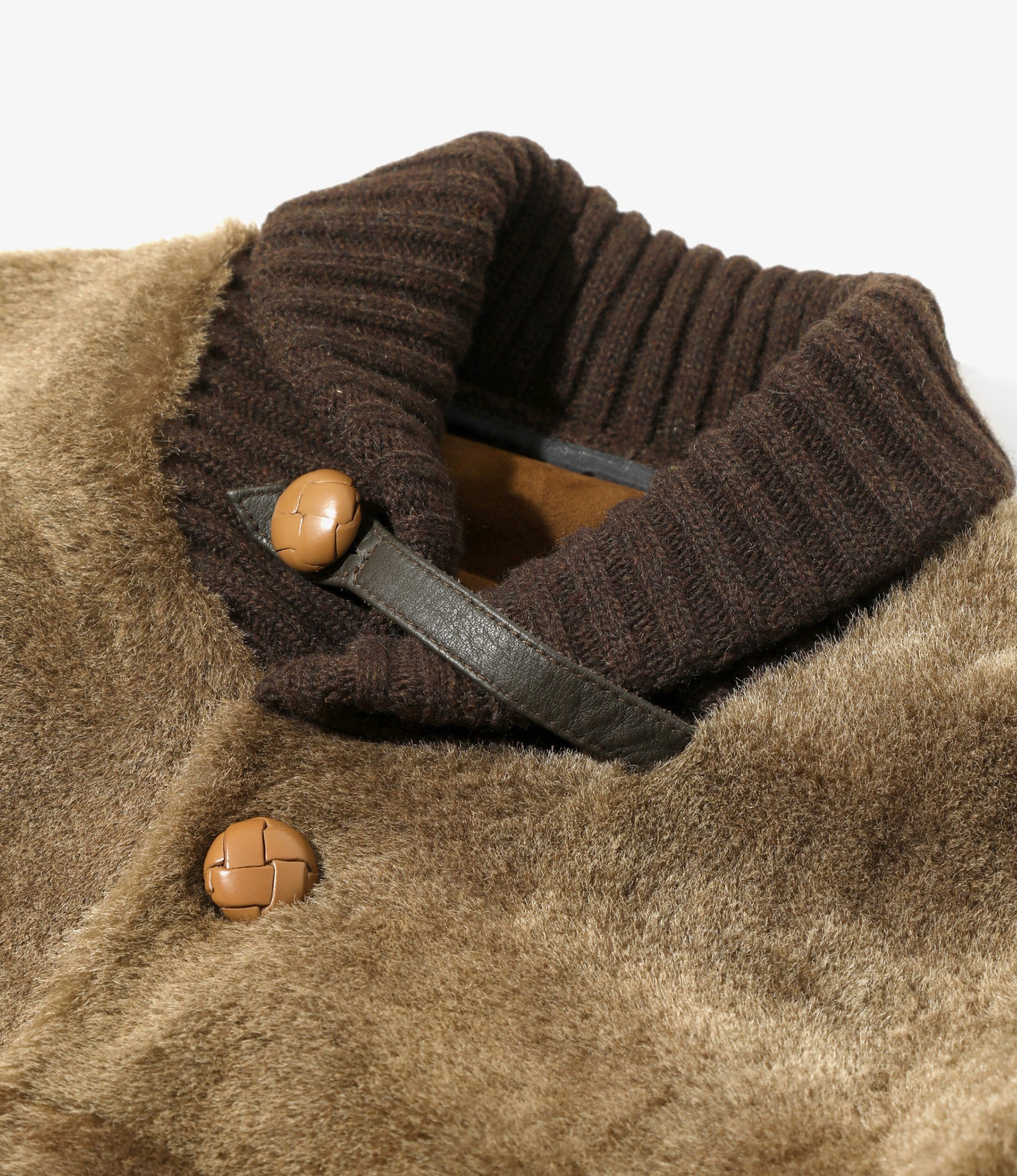 Shearling Coat - Brown - Sheepskin