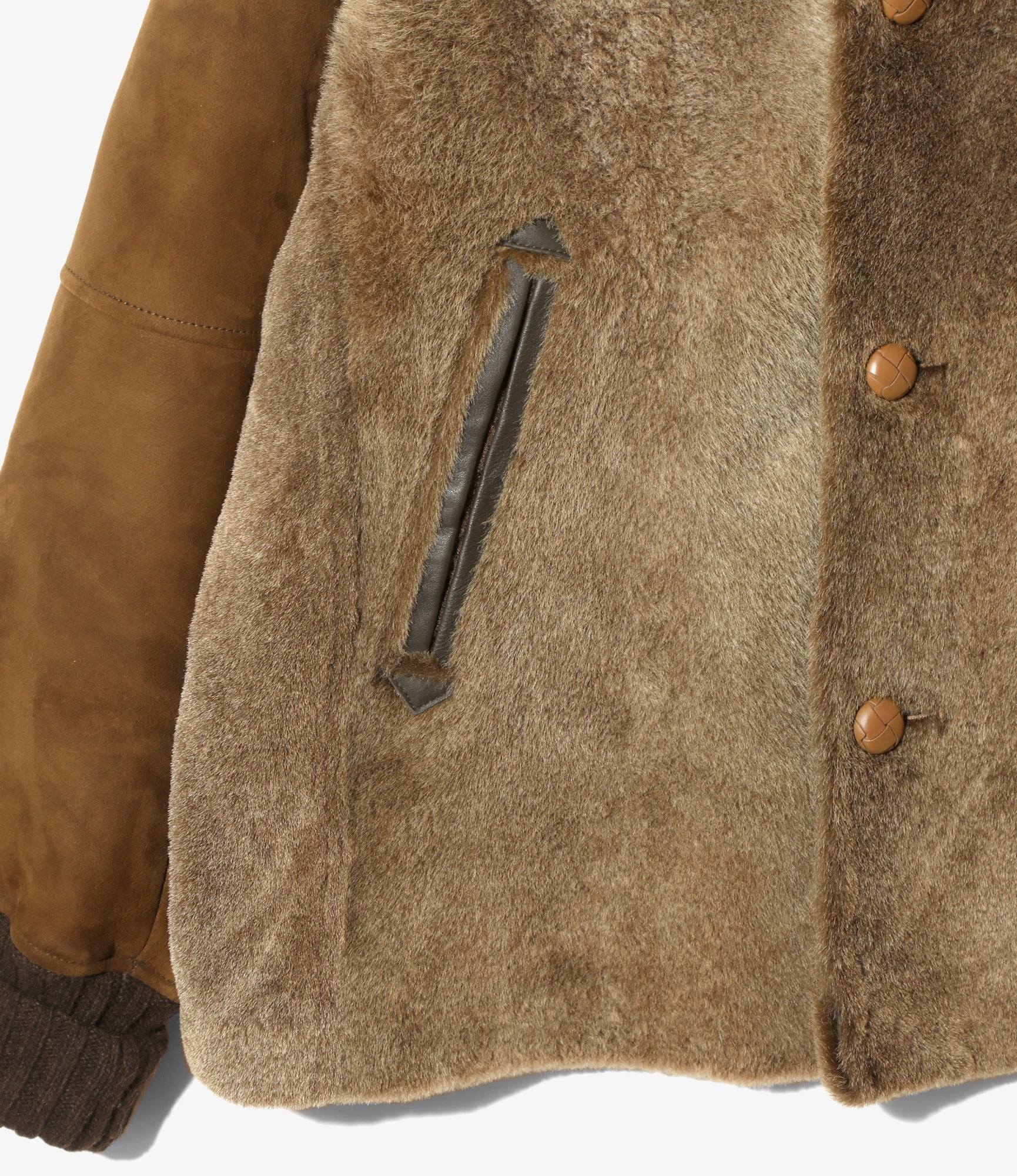 Shearling Coat - Brown - Sheepskin