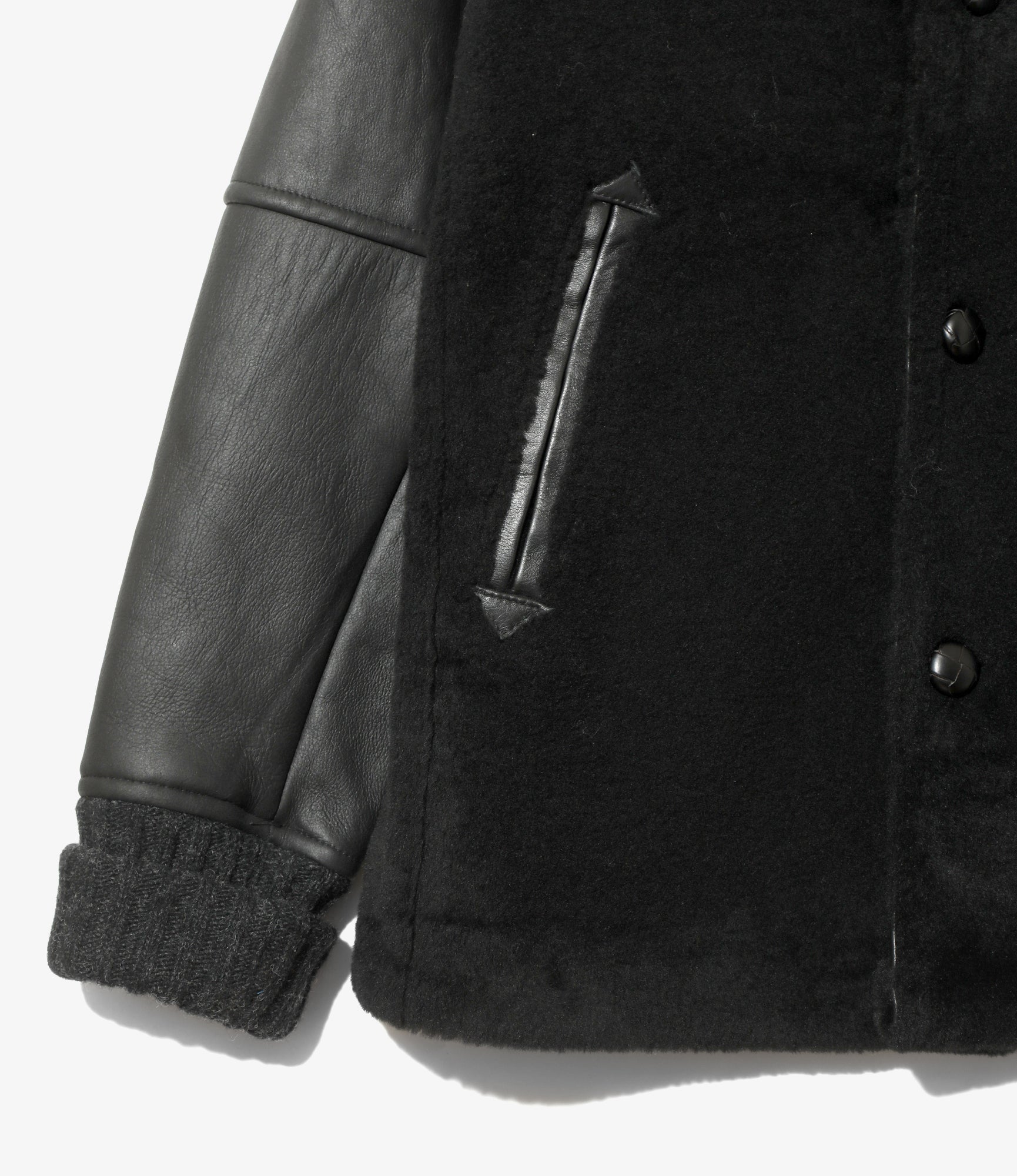 Shearling Coat - Black - Sheepskin