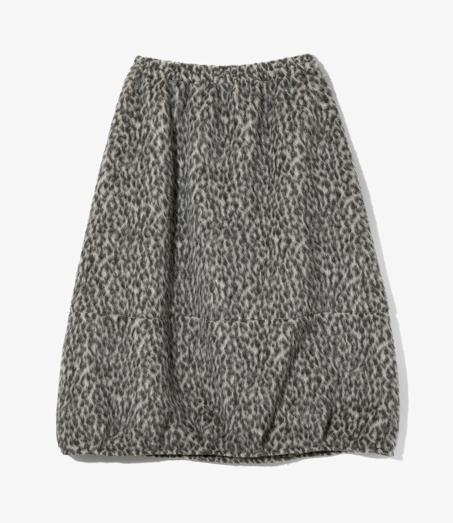 Women's Balloon Skirt - Leopard - Alpaca Shaggy