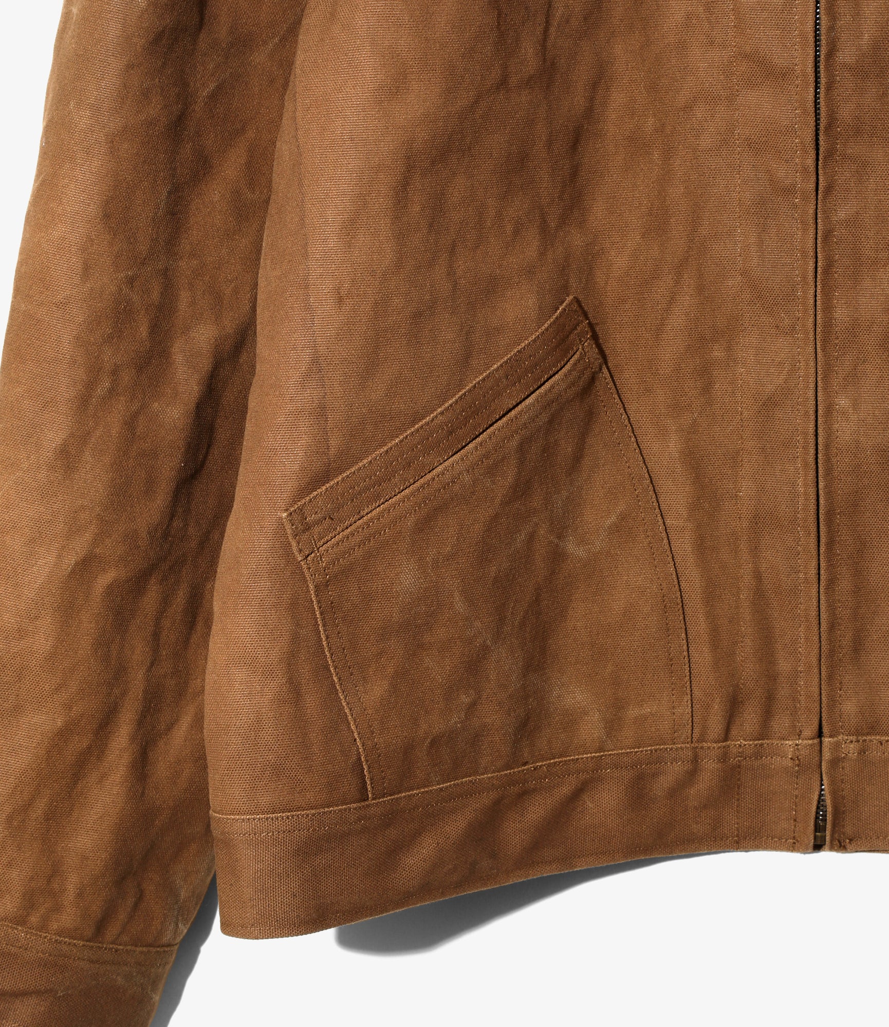 Zipped Work Jacket - Dk. Brown - Duck Canvas / Kakishibu Paint