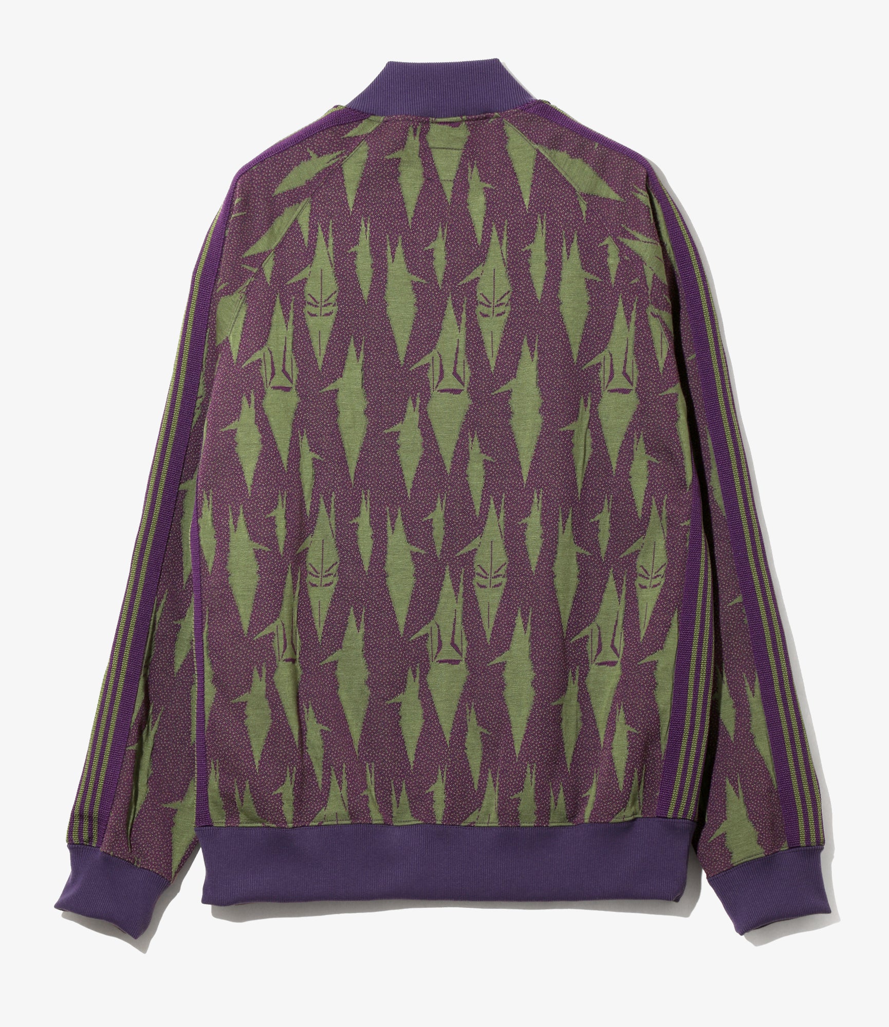 Needles x Sasquatchfabrix - Track Jacket - Eggplant x Olive - Origami crane