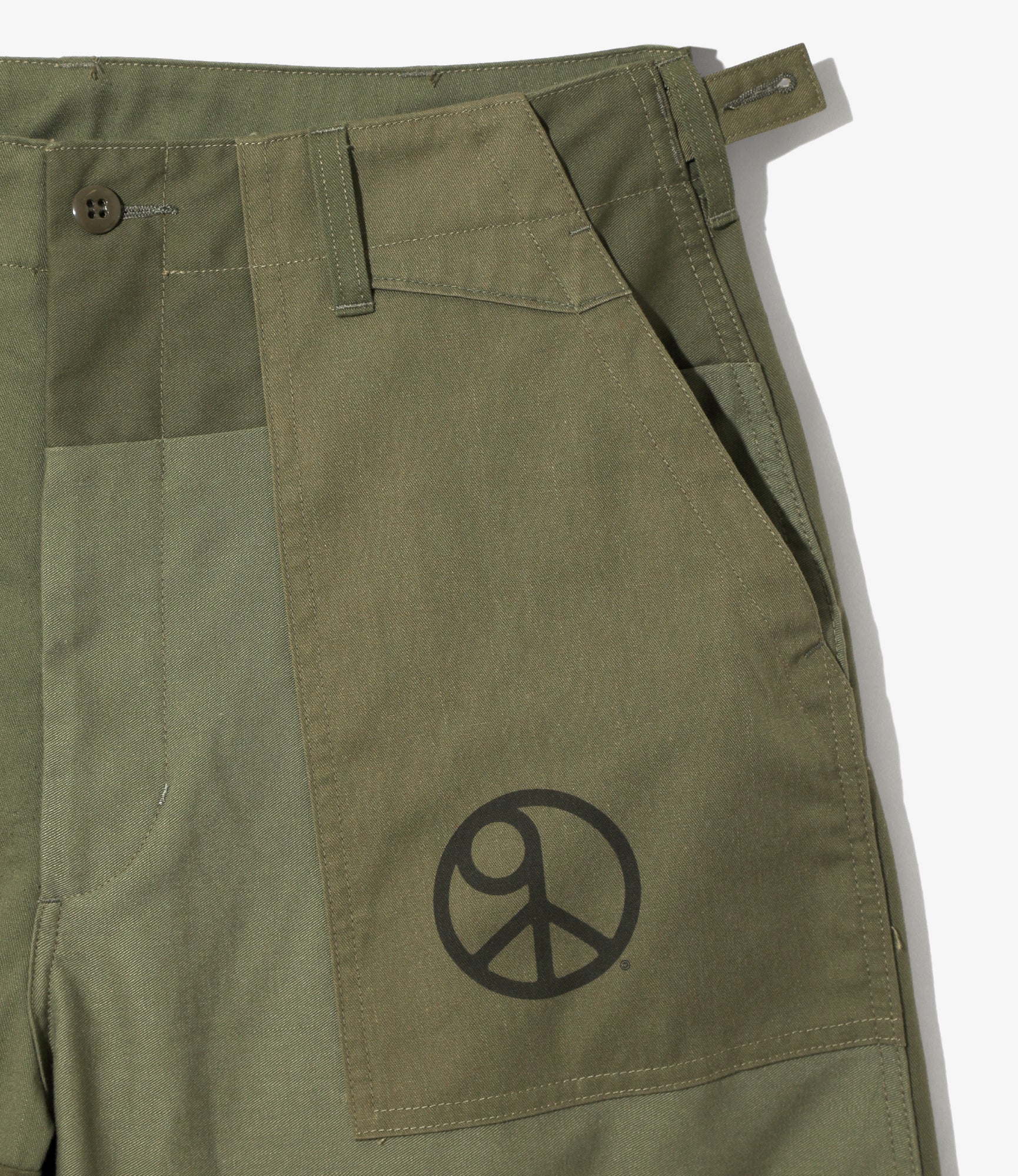 Needles x Sasquatchfabrix - Rebuild Fatigue Pant - Olive - Peace to World