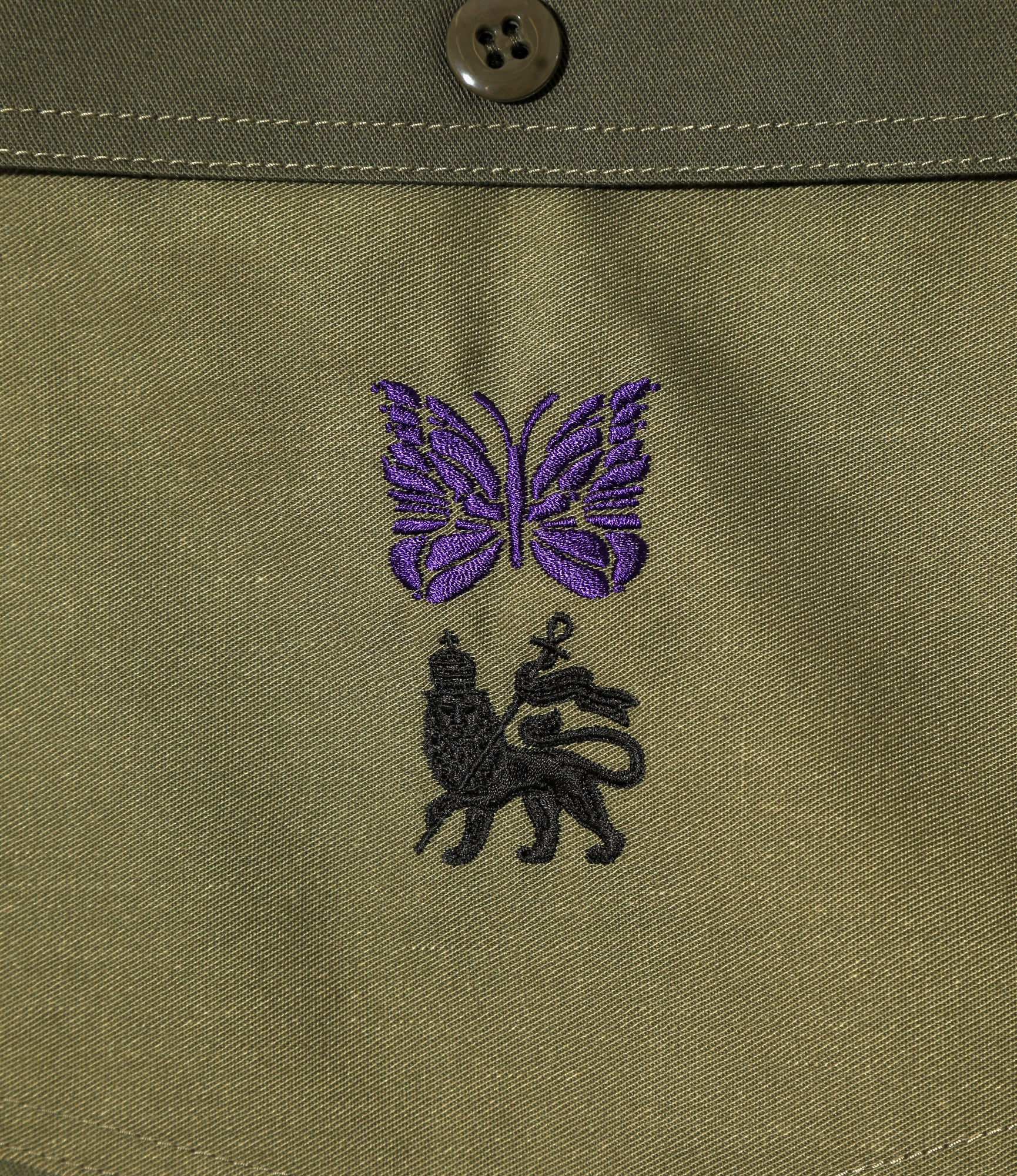 Needles x Sasquatchfabrix - Rebuild Fatigue Pant - Olive - Peace to World