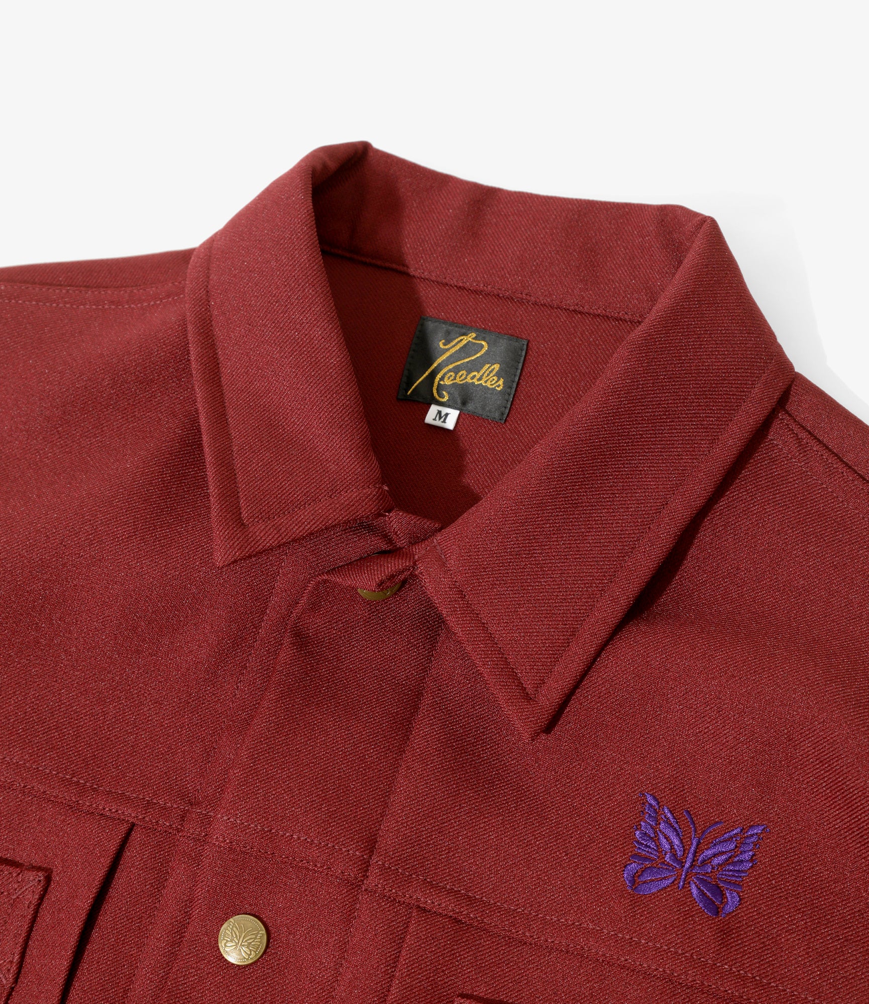 Penny Jean Jacket - Burgundy - Poly Twill