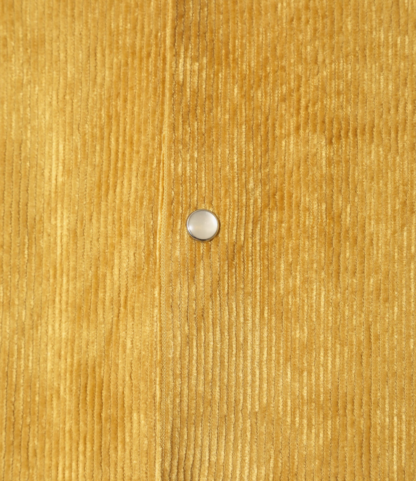 Women's Fringe Open Collar Shirt Dress - Gold - Rayon Corduroy