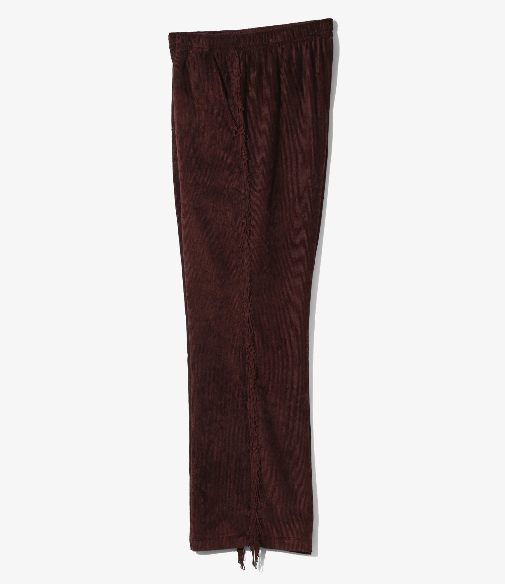 Fringe String Pant - Burgundy - Rayon Corduroy