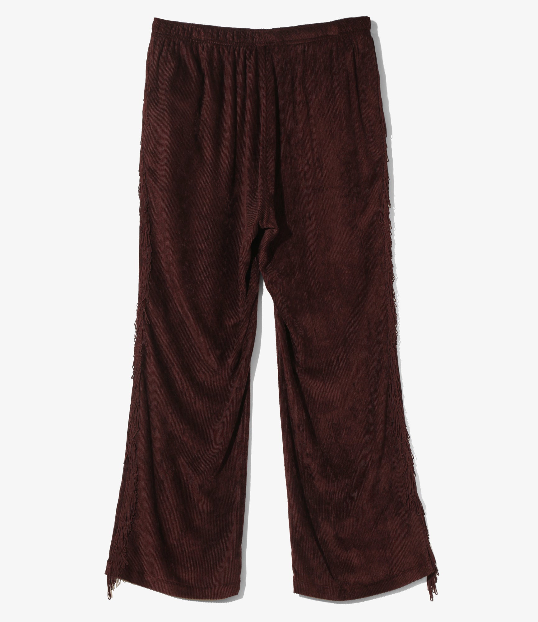 Fringe String Pant - Burgundy - Rayon Corduroy