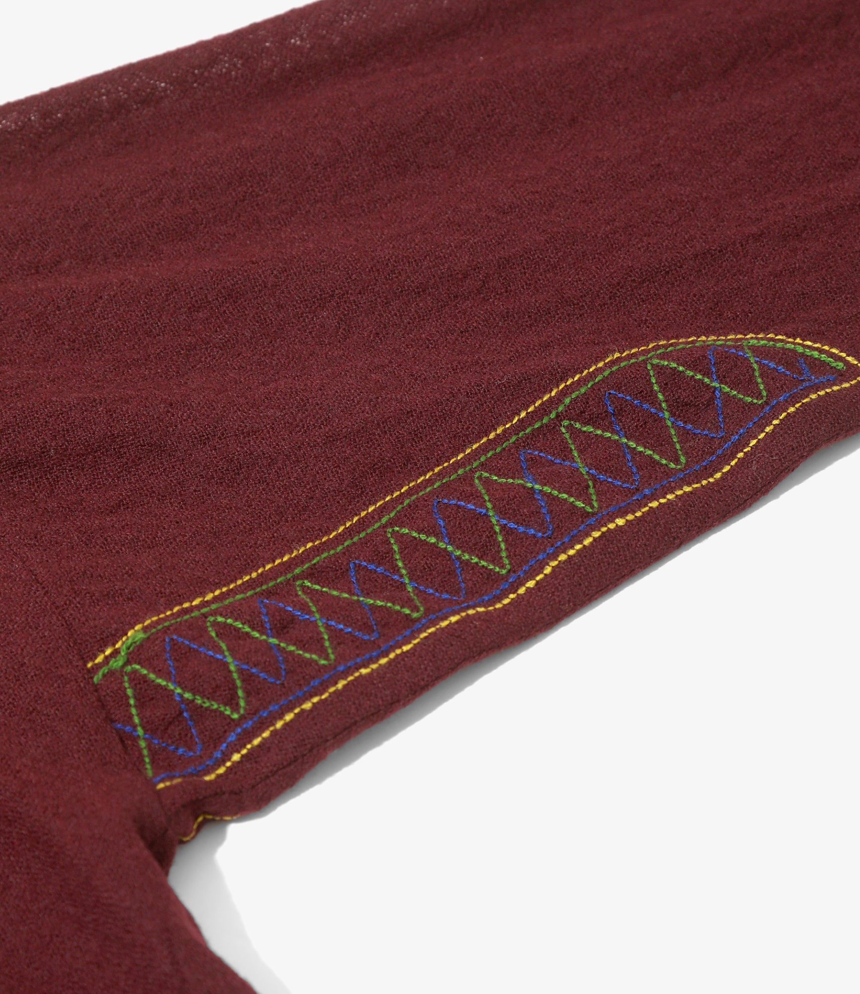 Women's Tunic Shirt - Burgundy - Wool Gauze