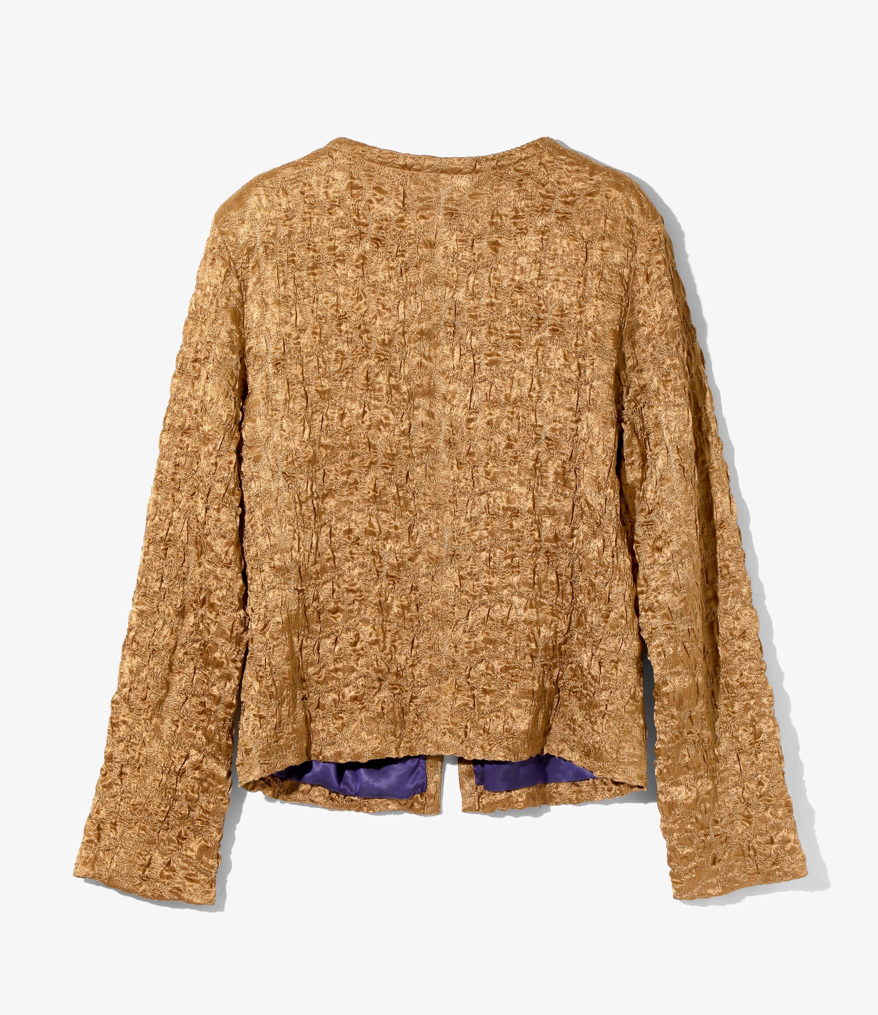 Women's C.C. Jacket - Brown - Embroidery Satin