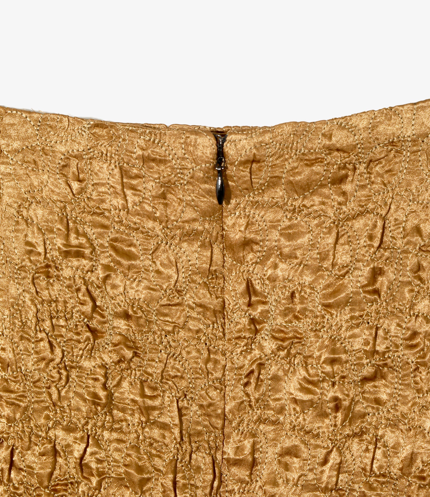 Women's C.C Skirt - Brown - Embroidery Satin