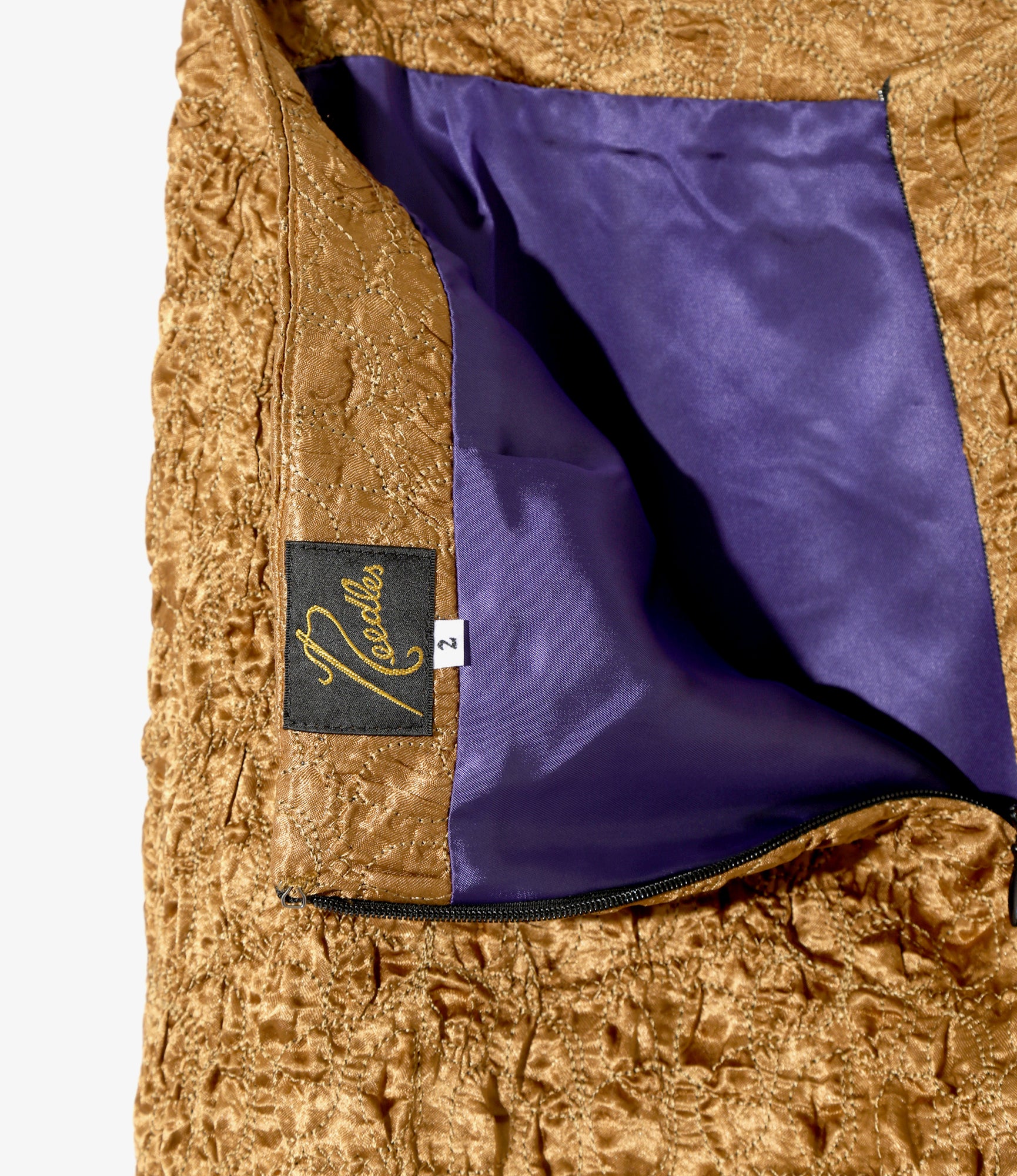 Women's C.C Skirt - Brown - Embroidery Satin