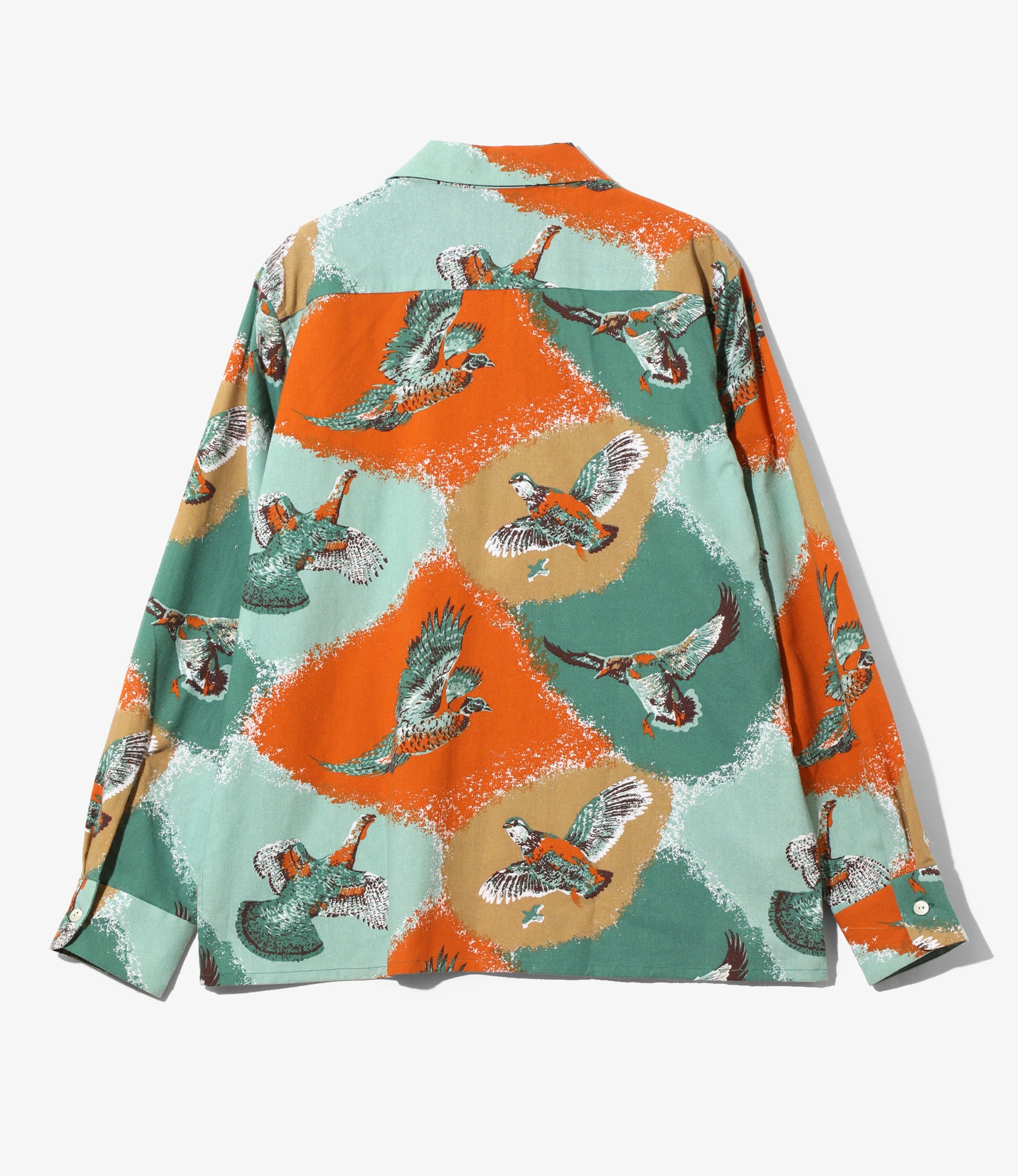 Classic Shirt - Orange - Printed Flannel / Bird