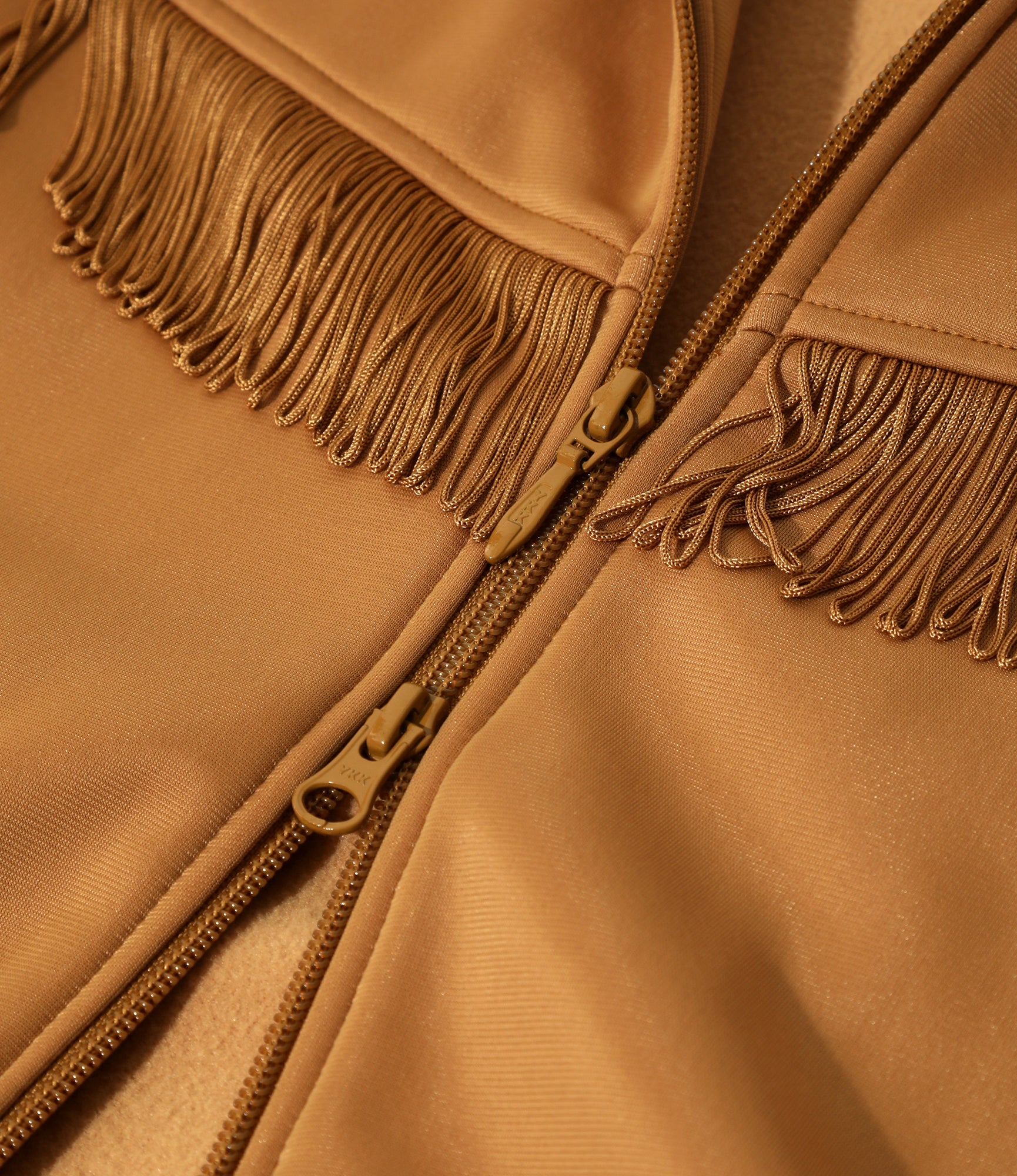 Fringe Track Jacket - Gold - Tricot Jersey