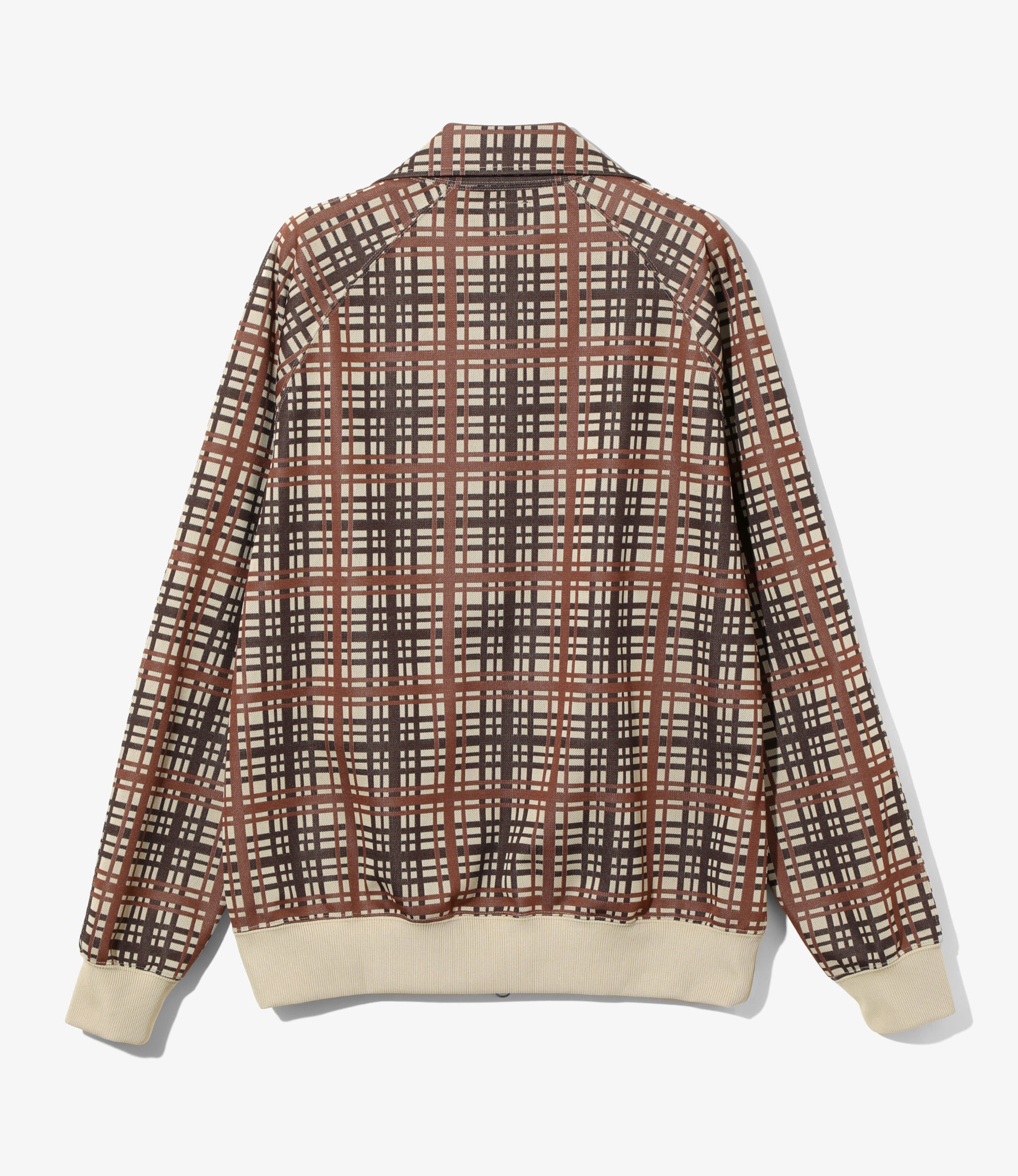 Women's Track Jacket - Plaid - Poly Jacquard