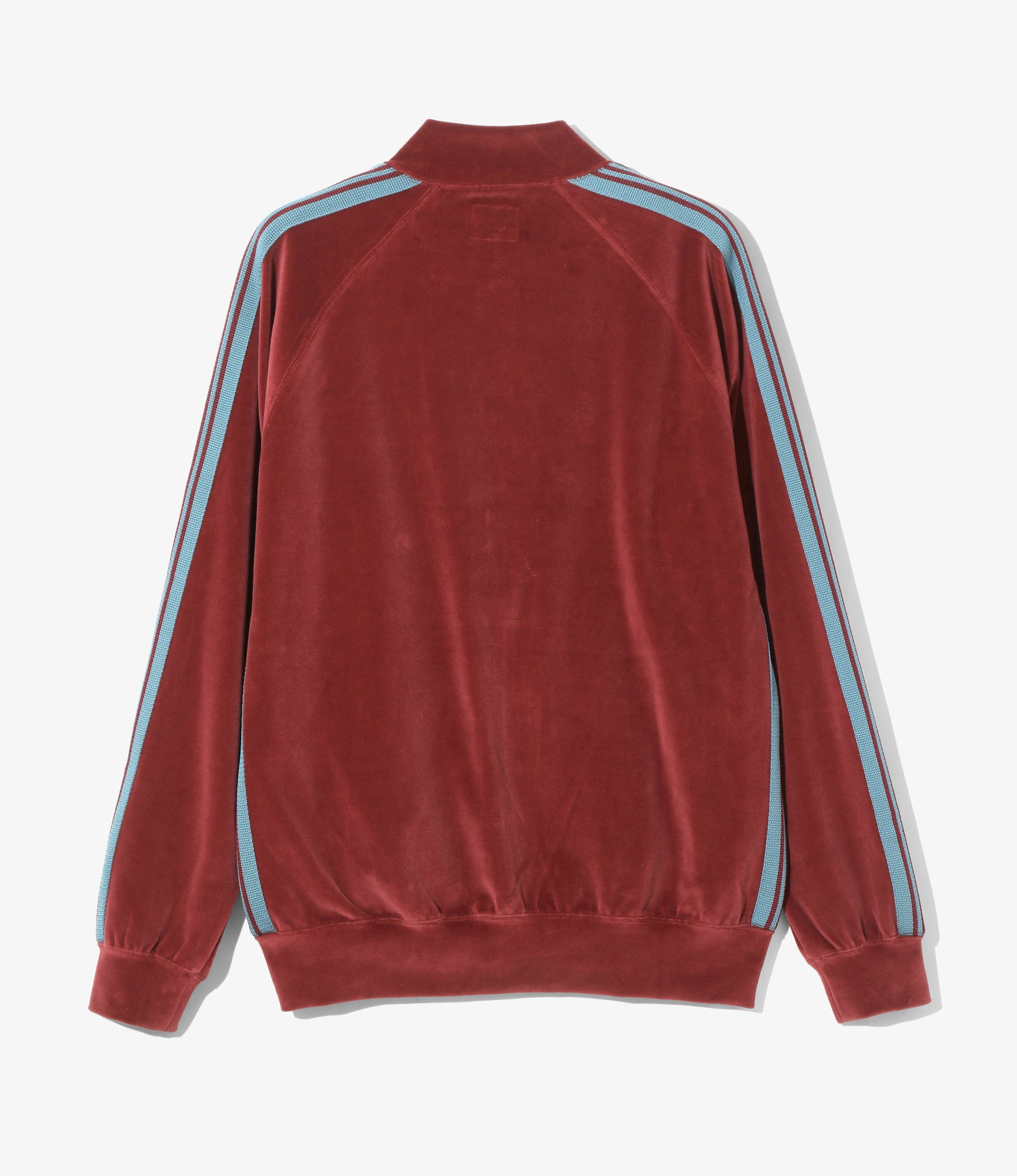 Rib Collar Track Jacket - Burgundy - C/PE Velour