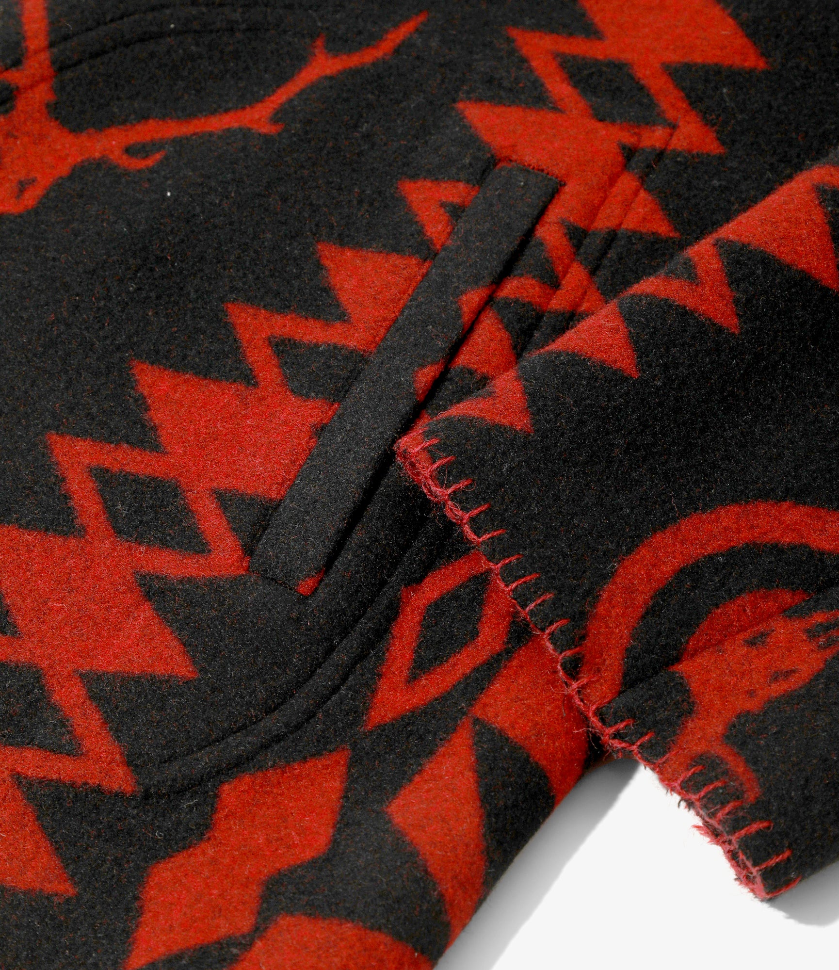 Shawl Collar Jacket - Red - W/CA Blanket