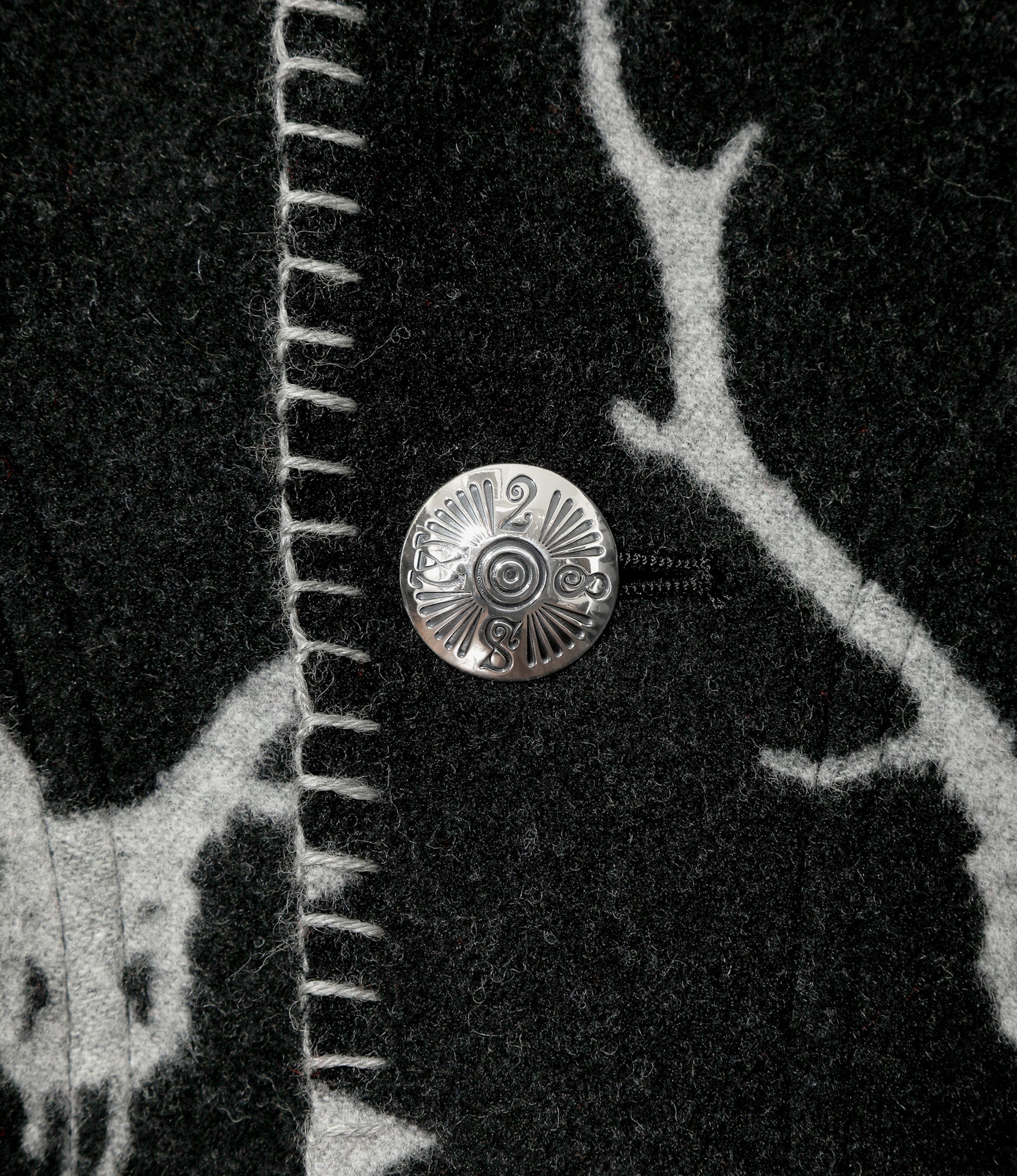 Shawl Collar Jacket - Grey - W/CA Blanket