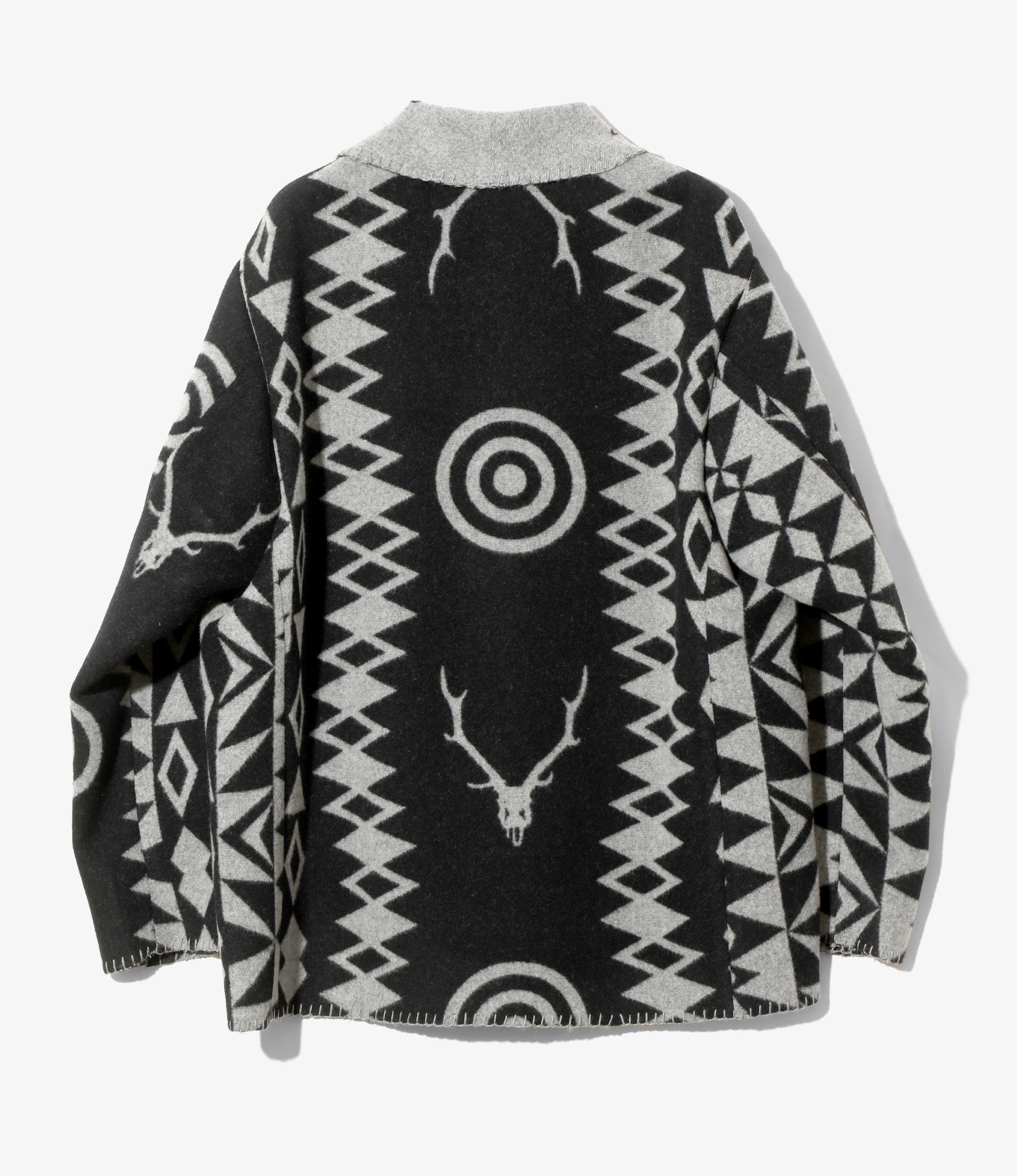 Shawl Collar Jacket - Grey - W/CA Blanket