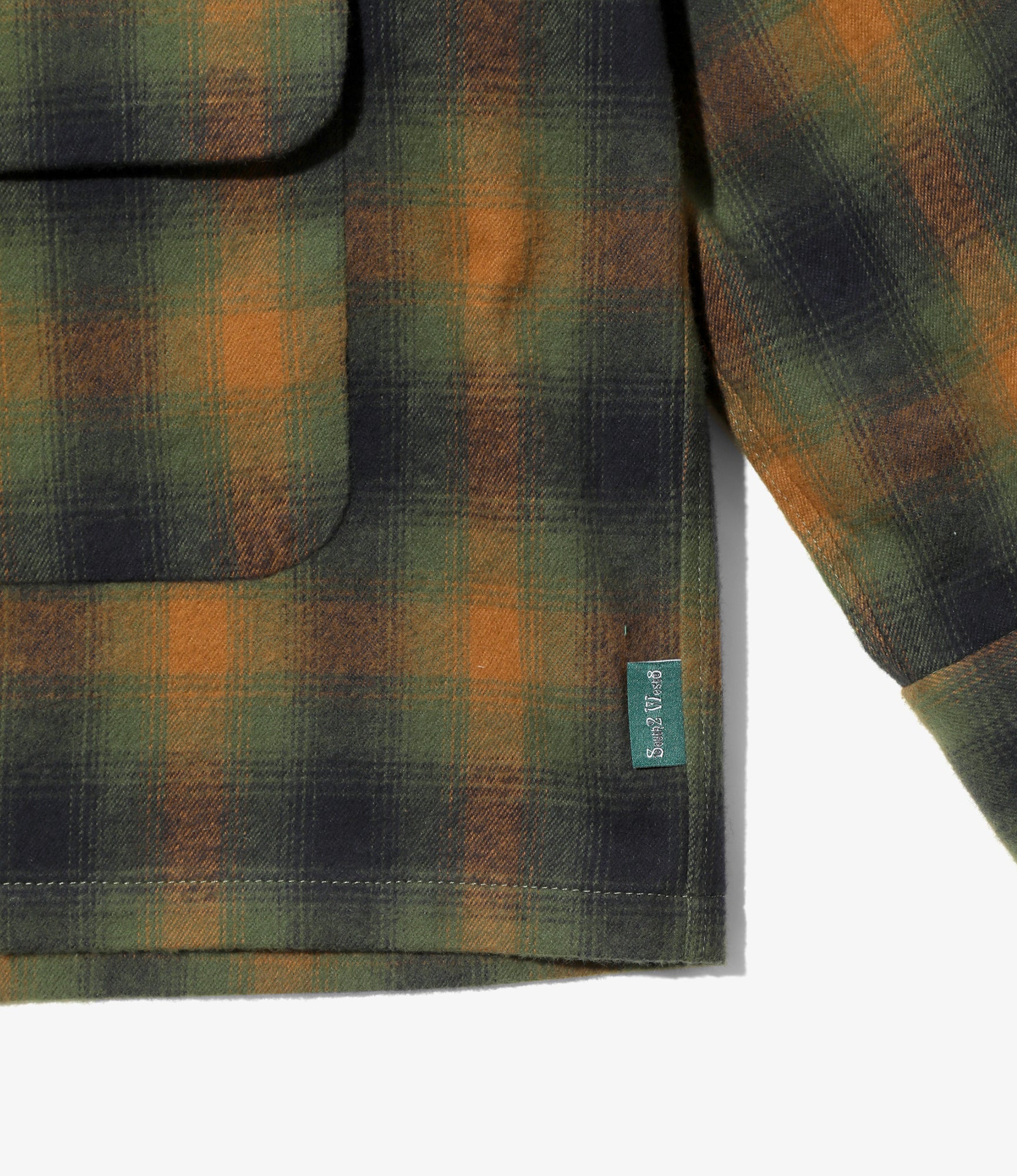 6 Pocket Shirt - Green - Cotton Plaid