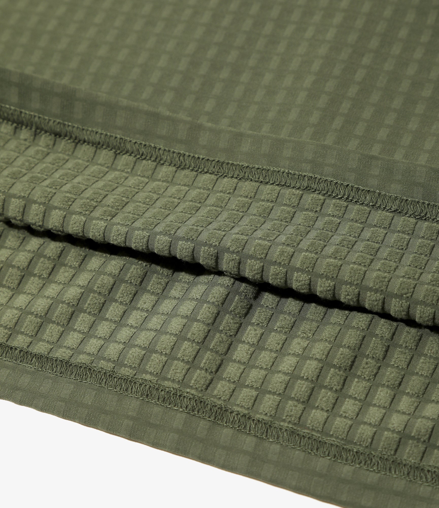 Base Layer Shirt - Olive - Fleece / Back Grid
