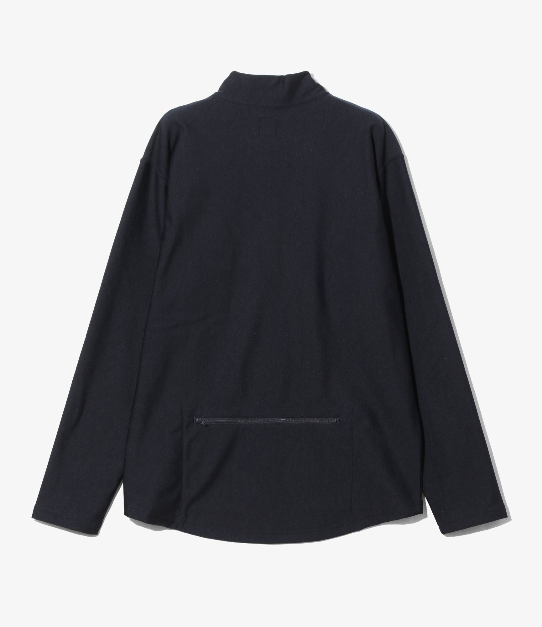 Zipped Pullover Scouting Shirt - Navy - N/PE/PU Tricot Jersey