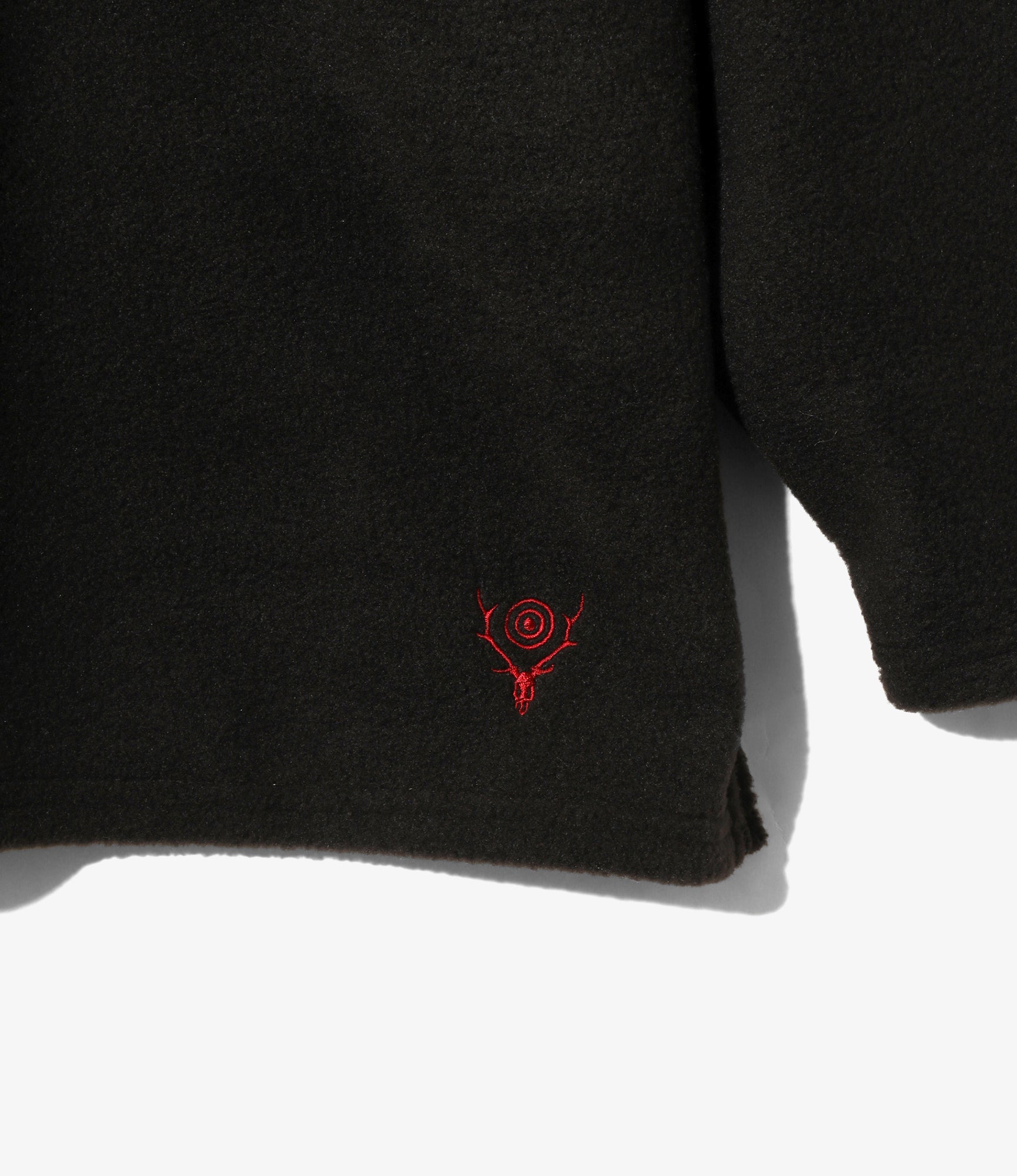 Half Zipped Shirt - Black - Poly Fleece