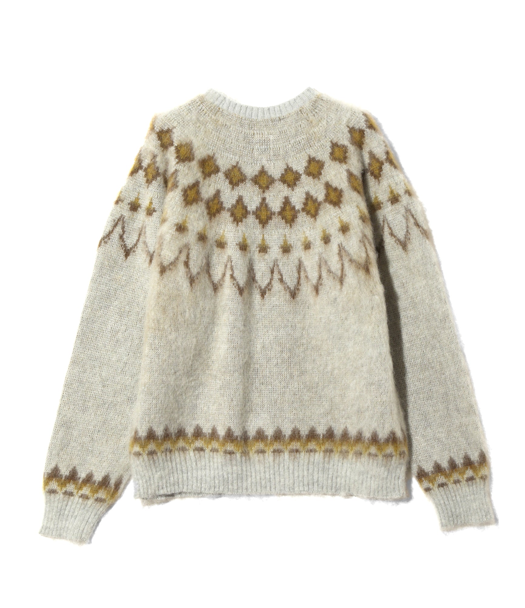 Mohair Crew Neck Sweater - Ice Grey - Nordic Skull