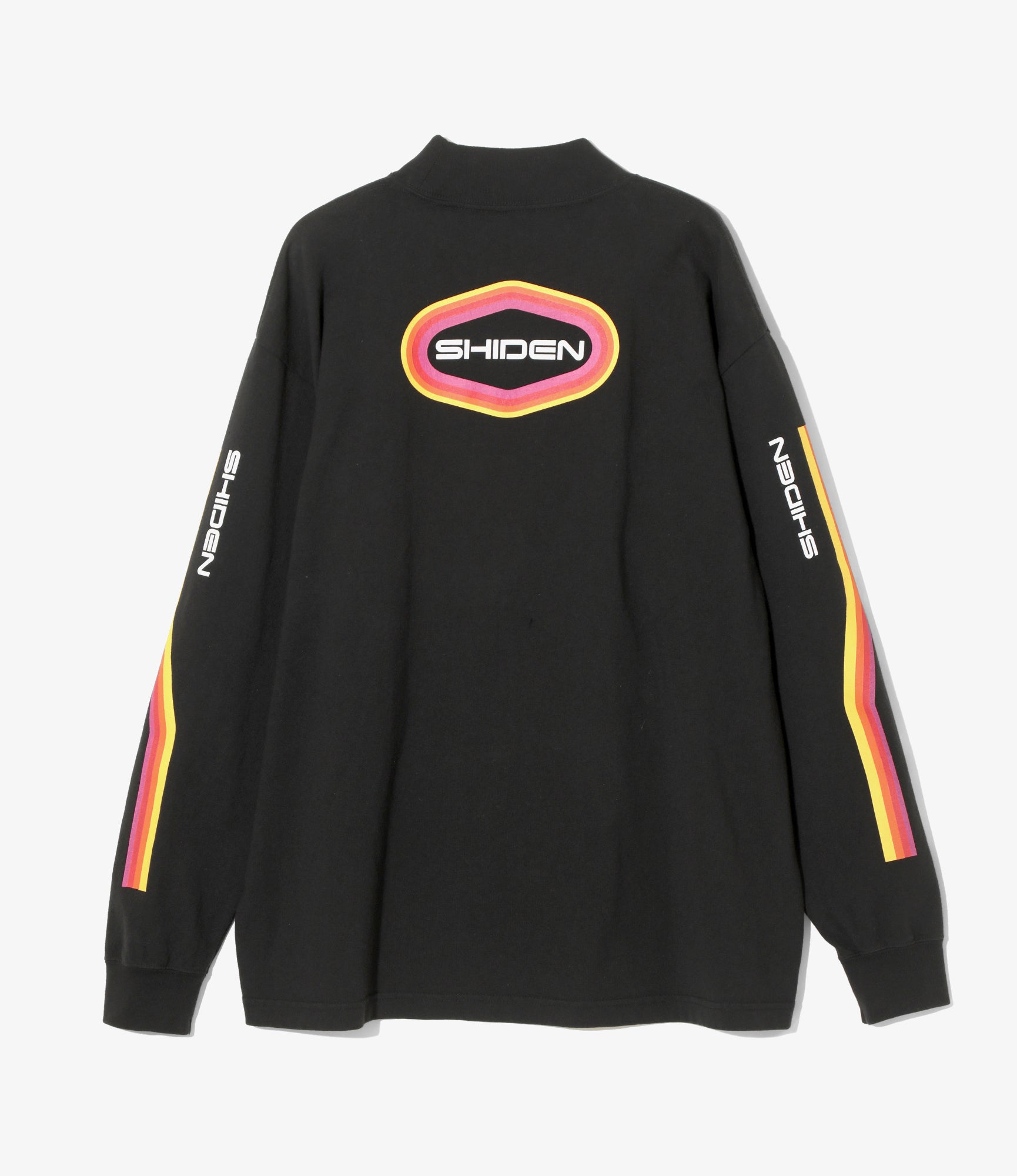 L/S Mock Neck Tee - Black - Decal