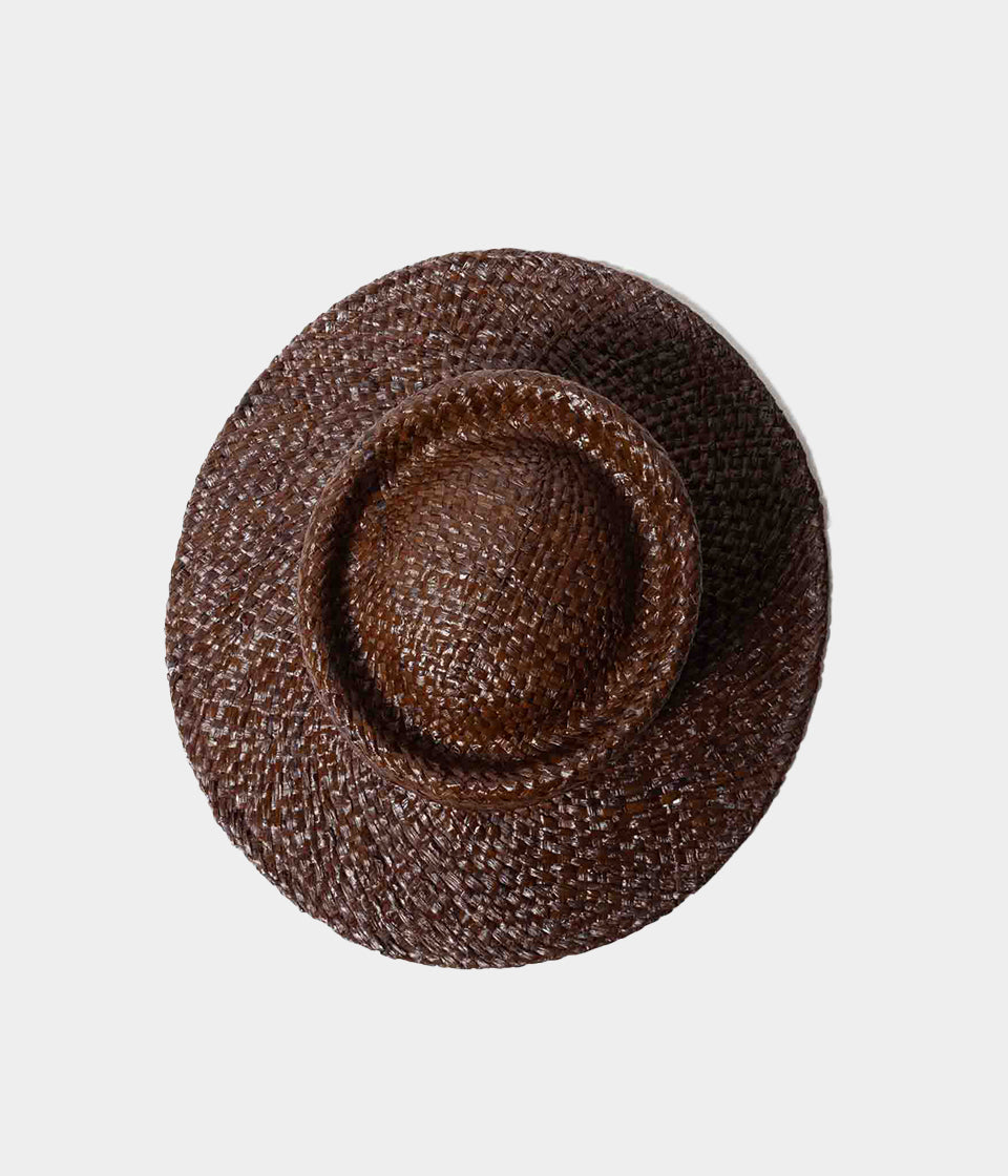THE PORK PIE - Raffia - Brown