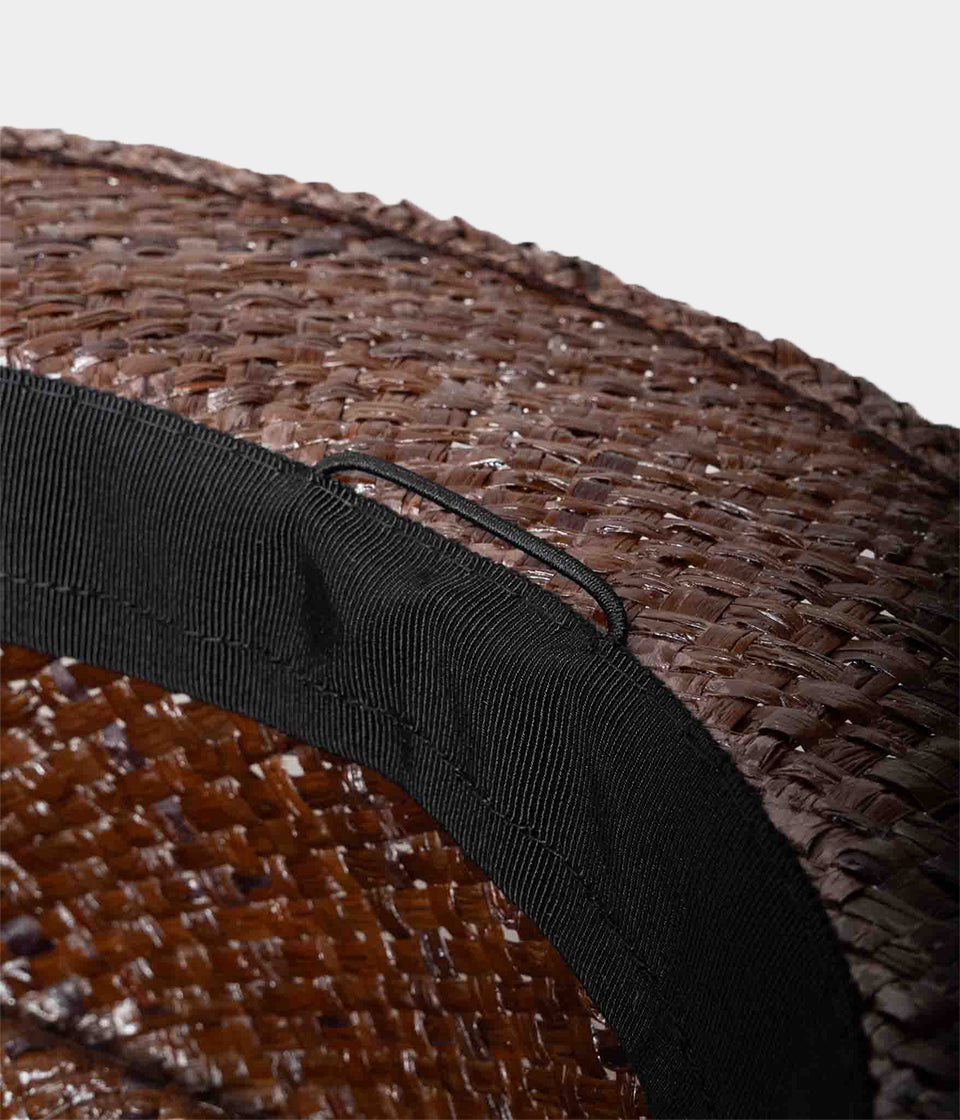 THE PORK PIE - Raffia - Brown
