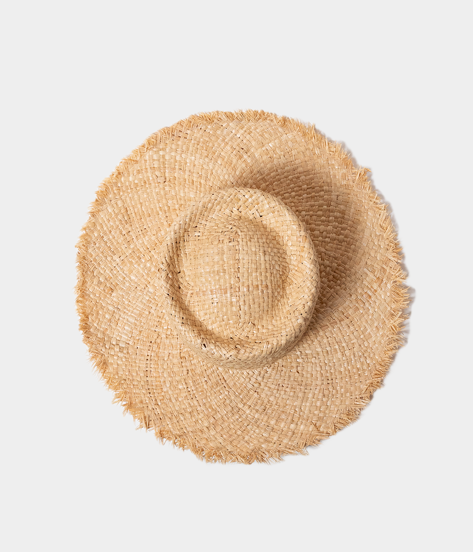 THE PORK PIE - Raffia Fringe - Natural
