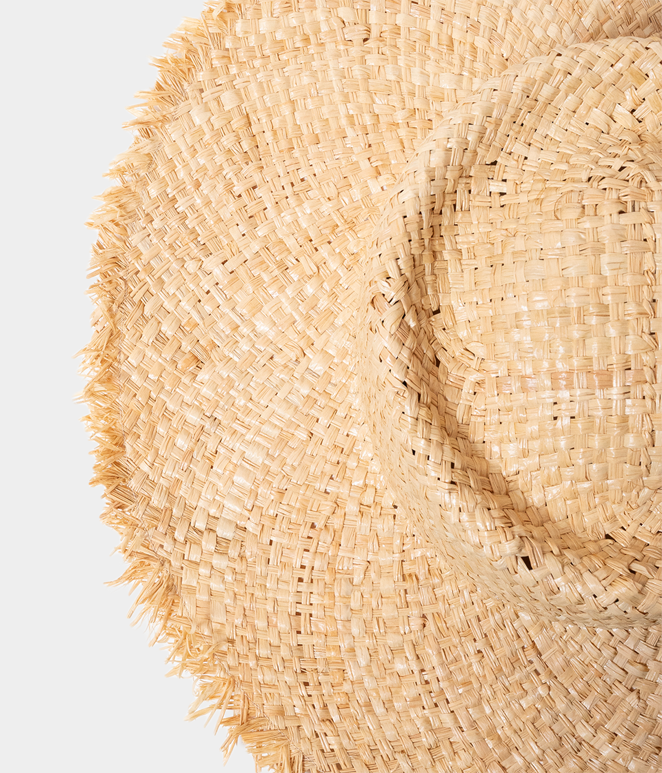 THE PORK PIE - Raffia Fringe - Natural